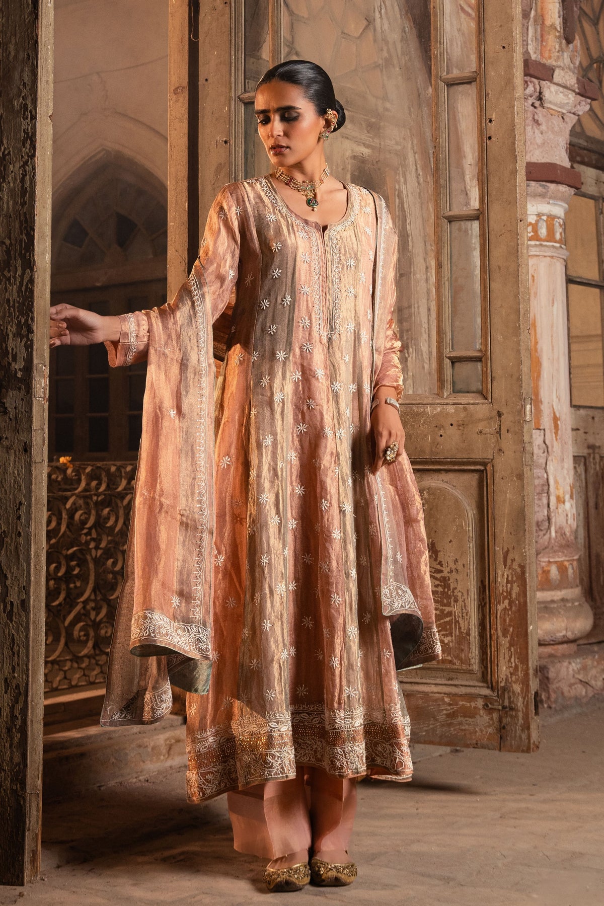 Rose Pink Anarkali Set