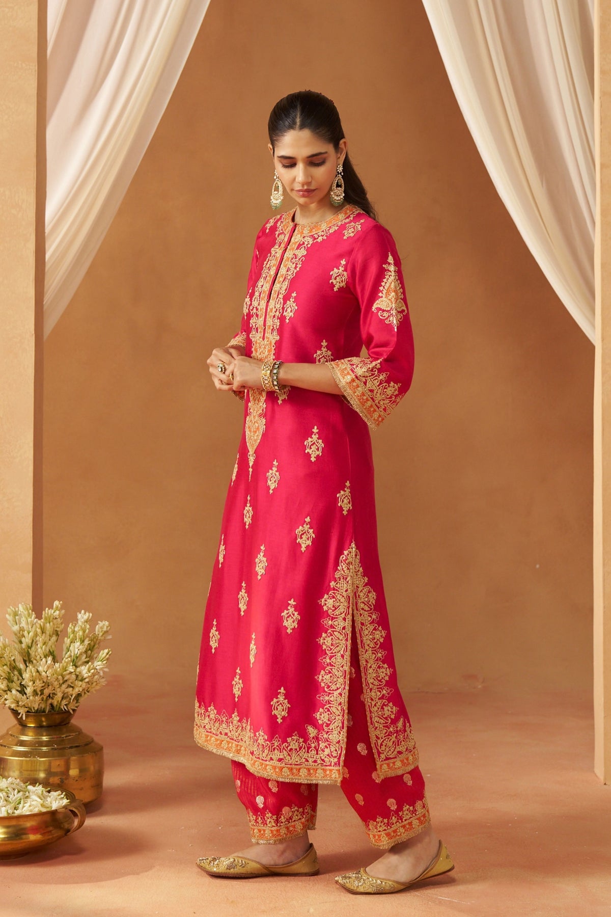 Mubina Hot Pink Kurta Set
