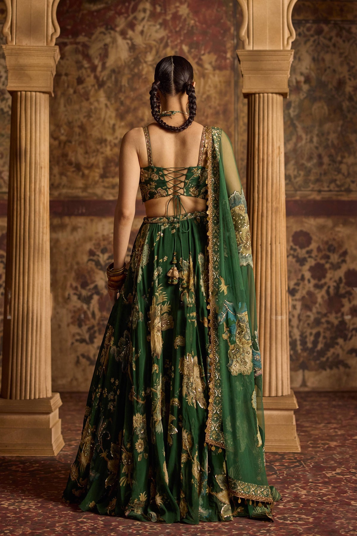Samreen Green Lehenga Set