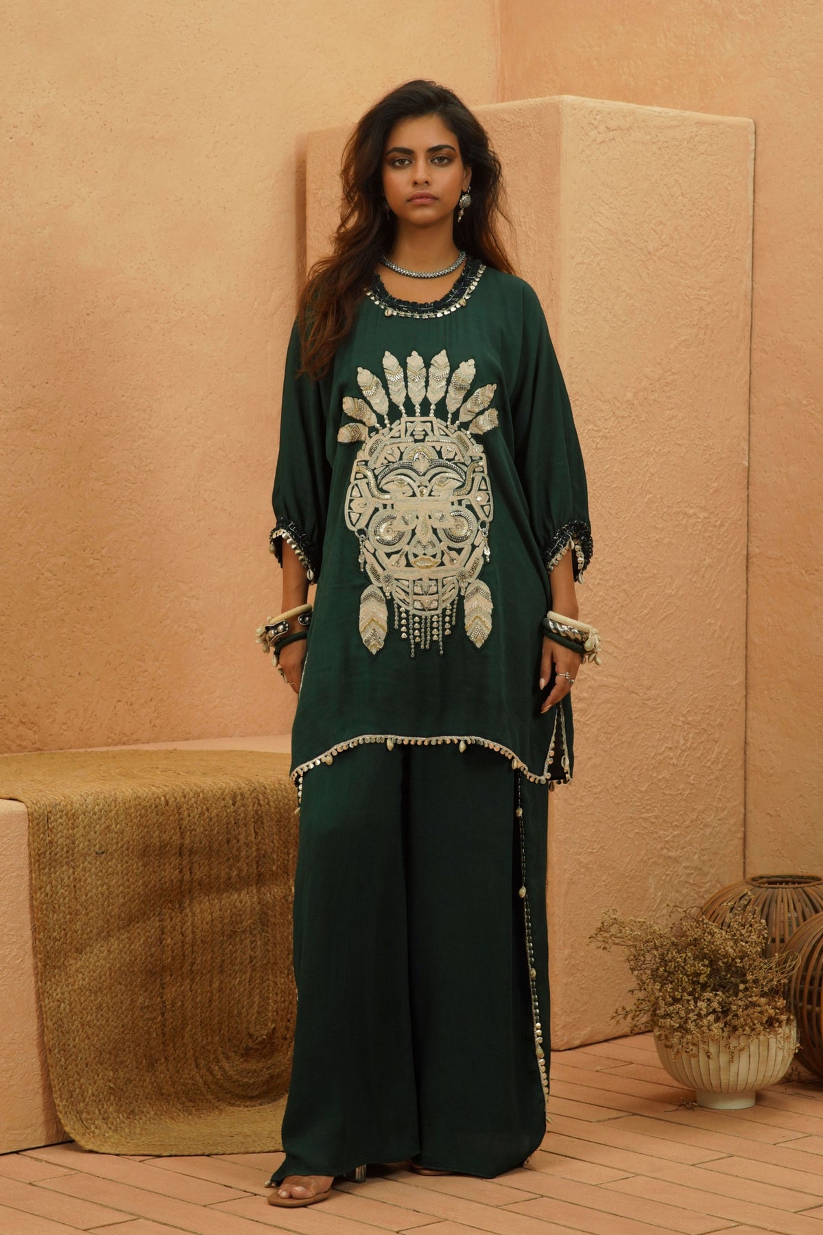 Lina Embellished Mask Co-ord Set