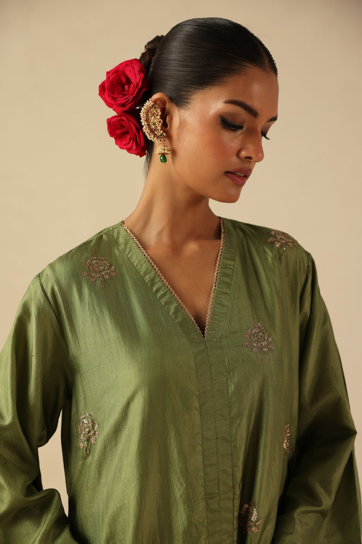 Green Kohinoor Kurta Set