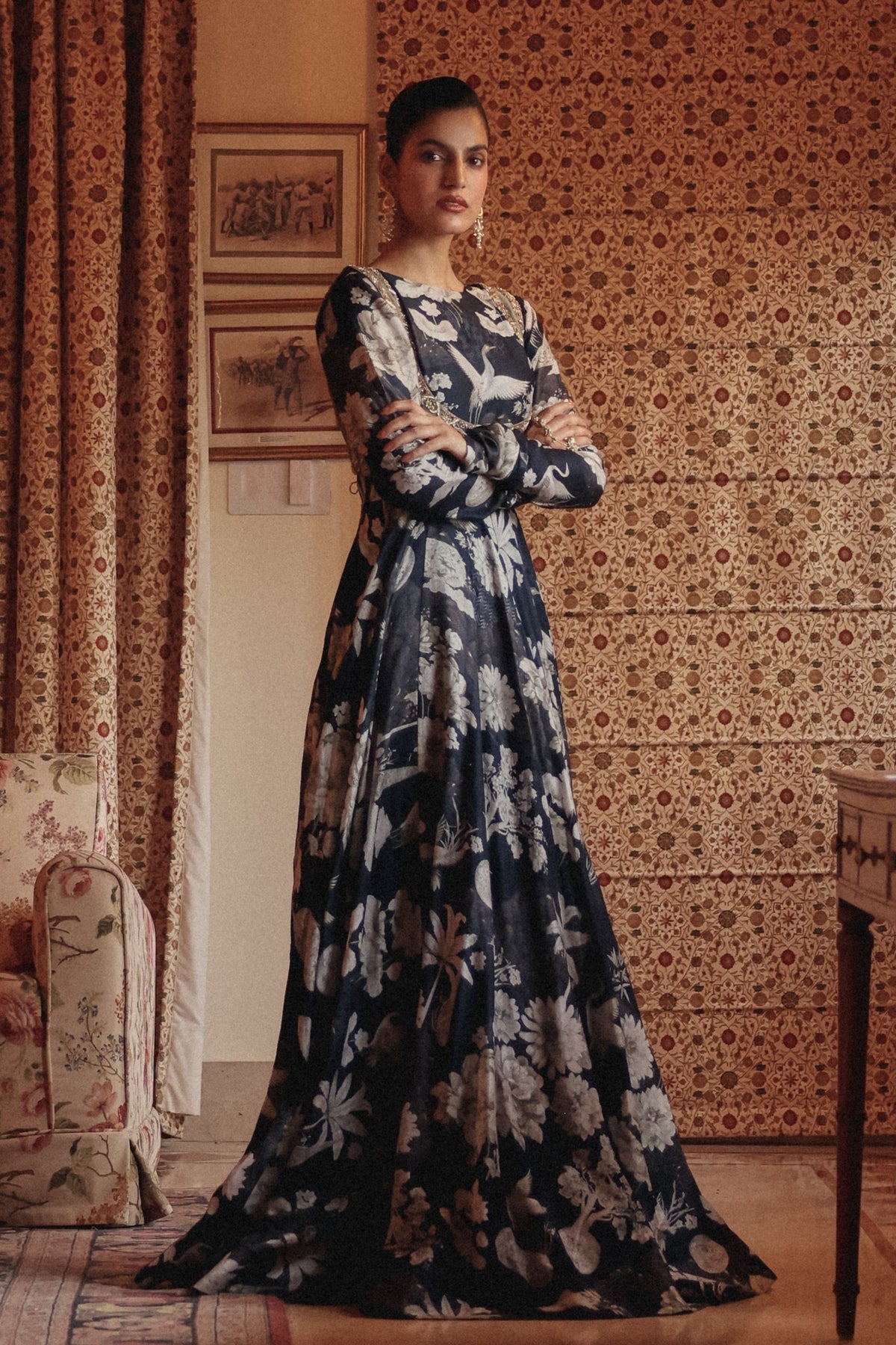 Birdsong Blue Anarkali Set