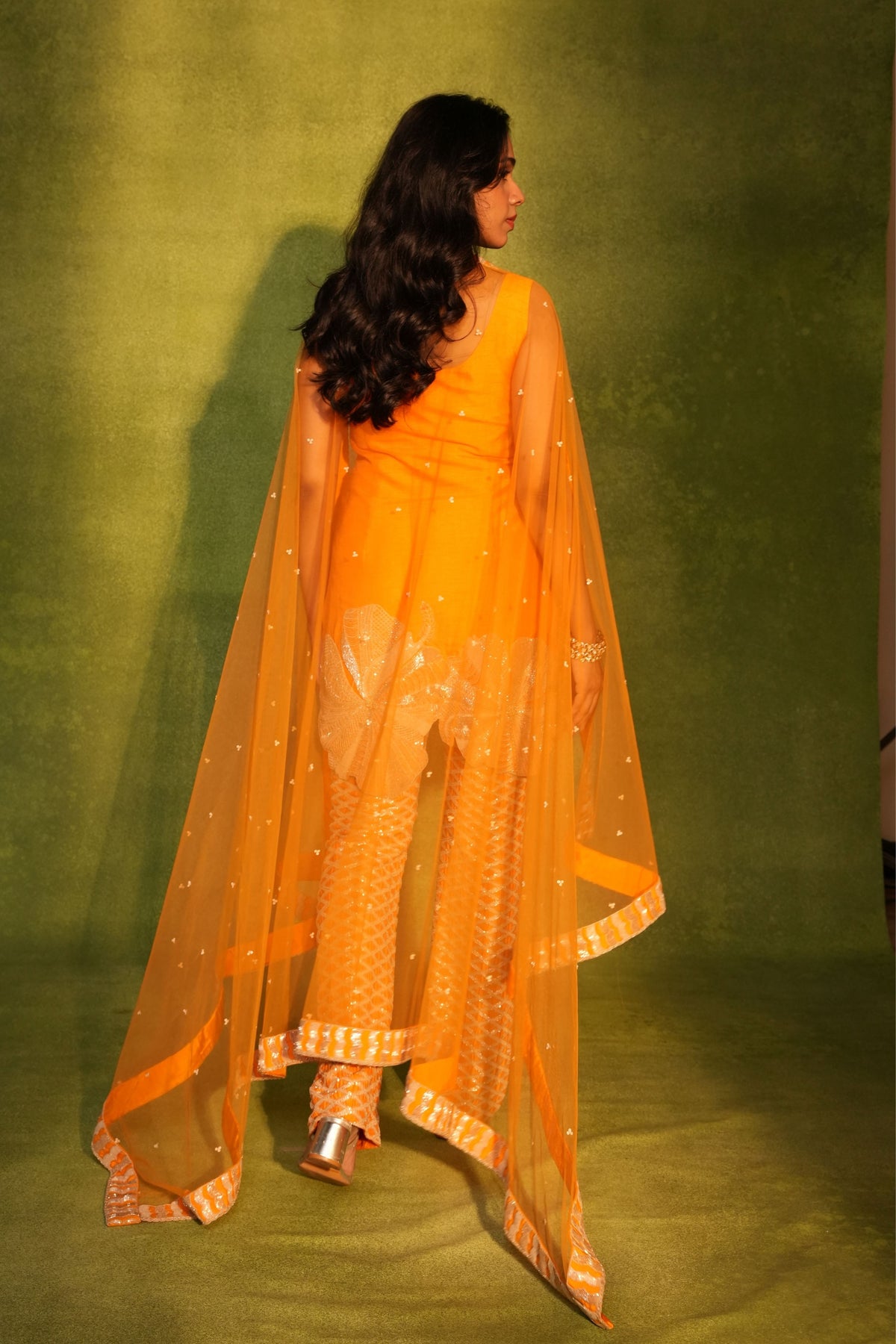 Orange Kurta Set