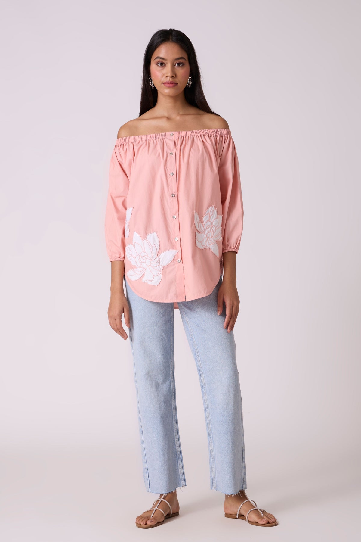 Phoebe Applique Pink Shirt