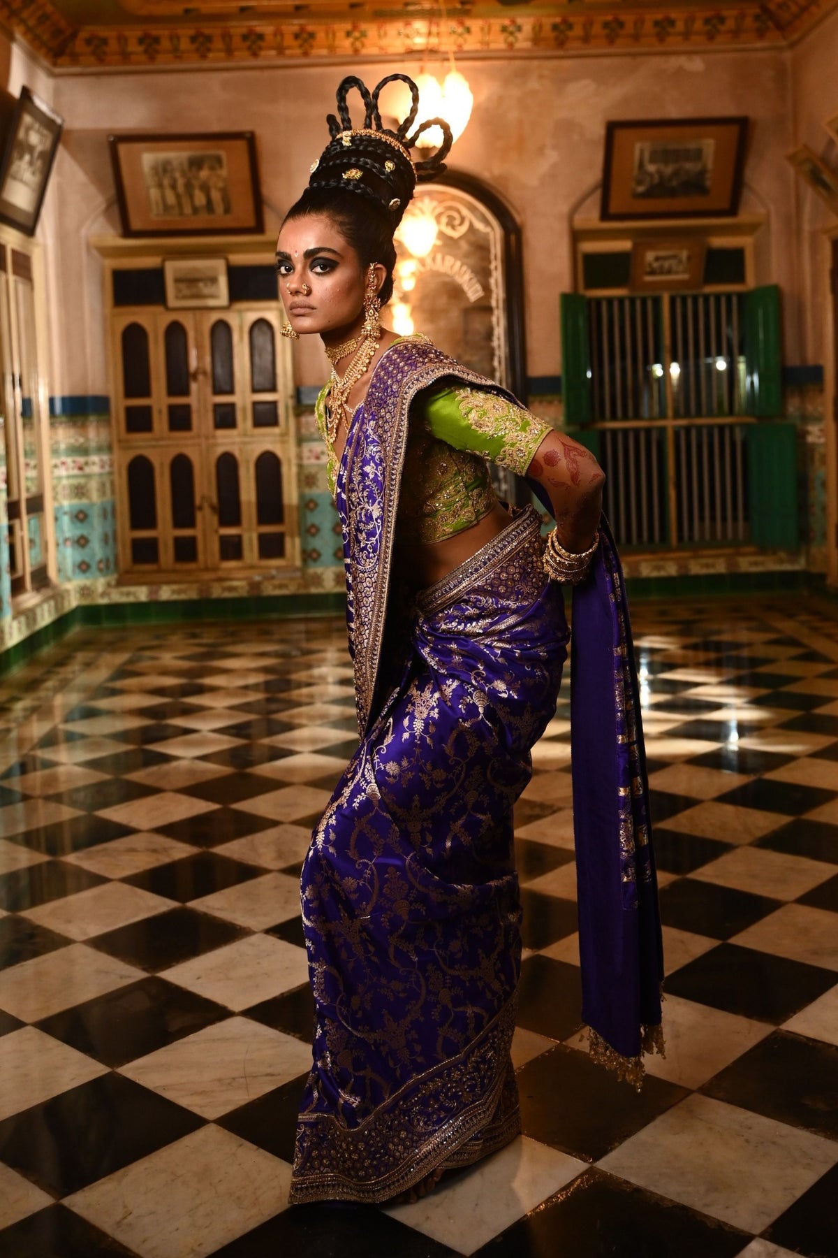Ekanshi Purple Saree