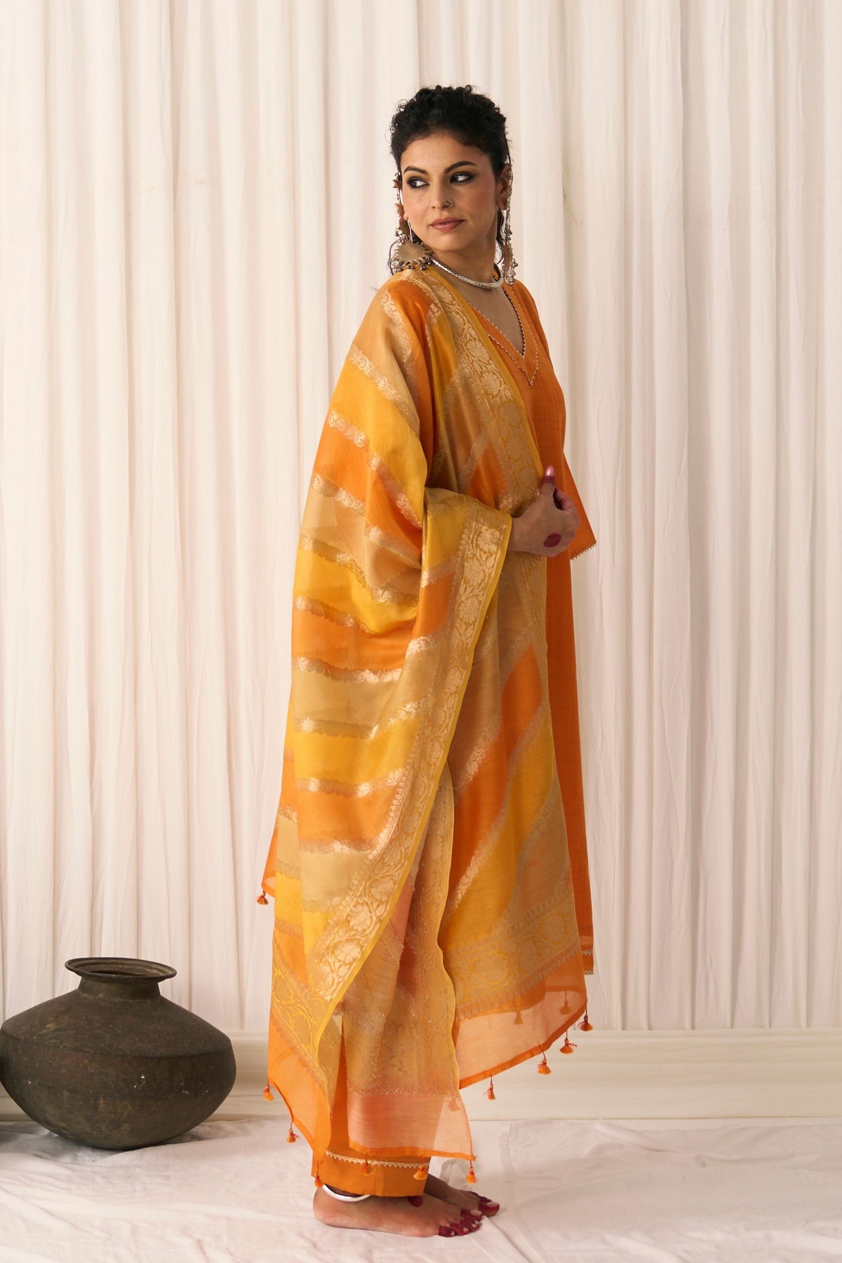 Radha Orange Kurta Set
