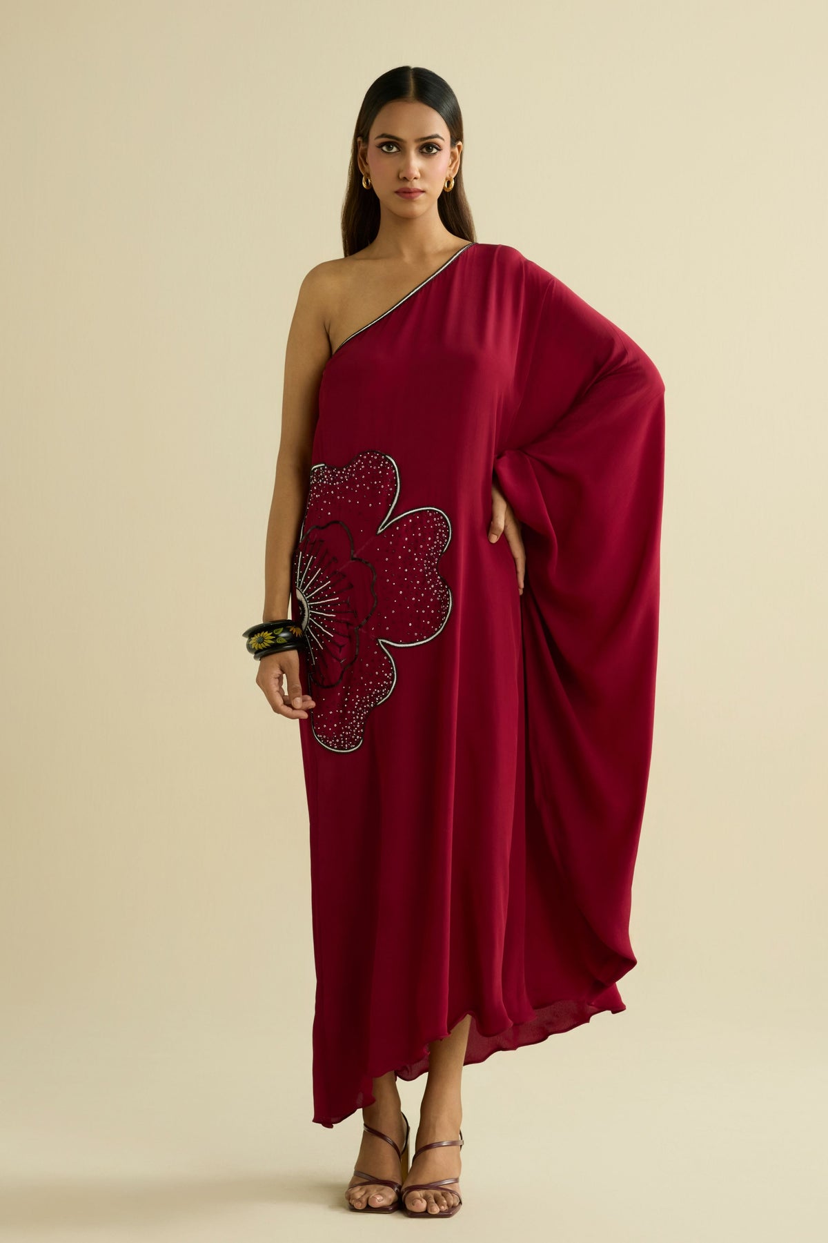 Off sholder Embroidered Dress