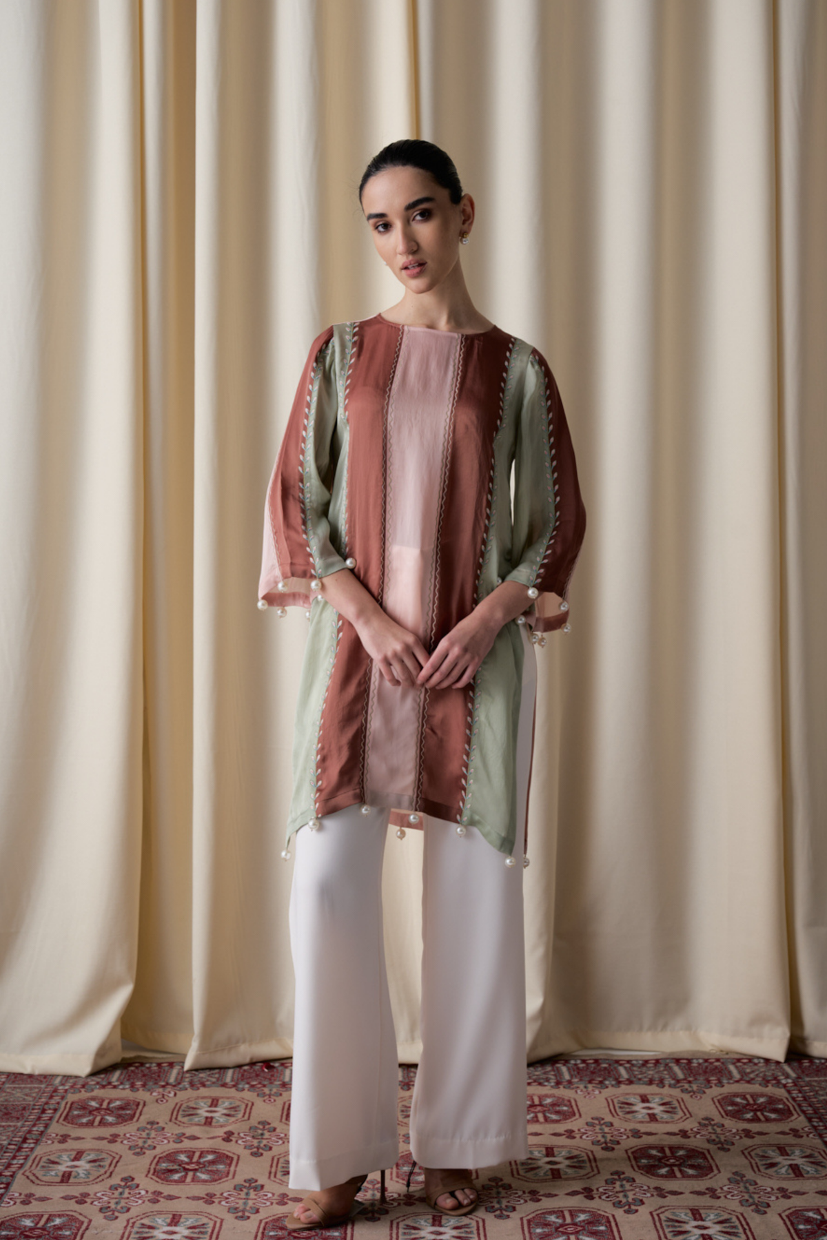 Opaline Blush Ensemble Tunic Set
