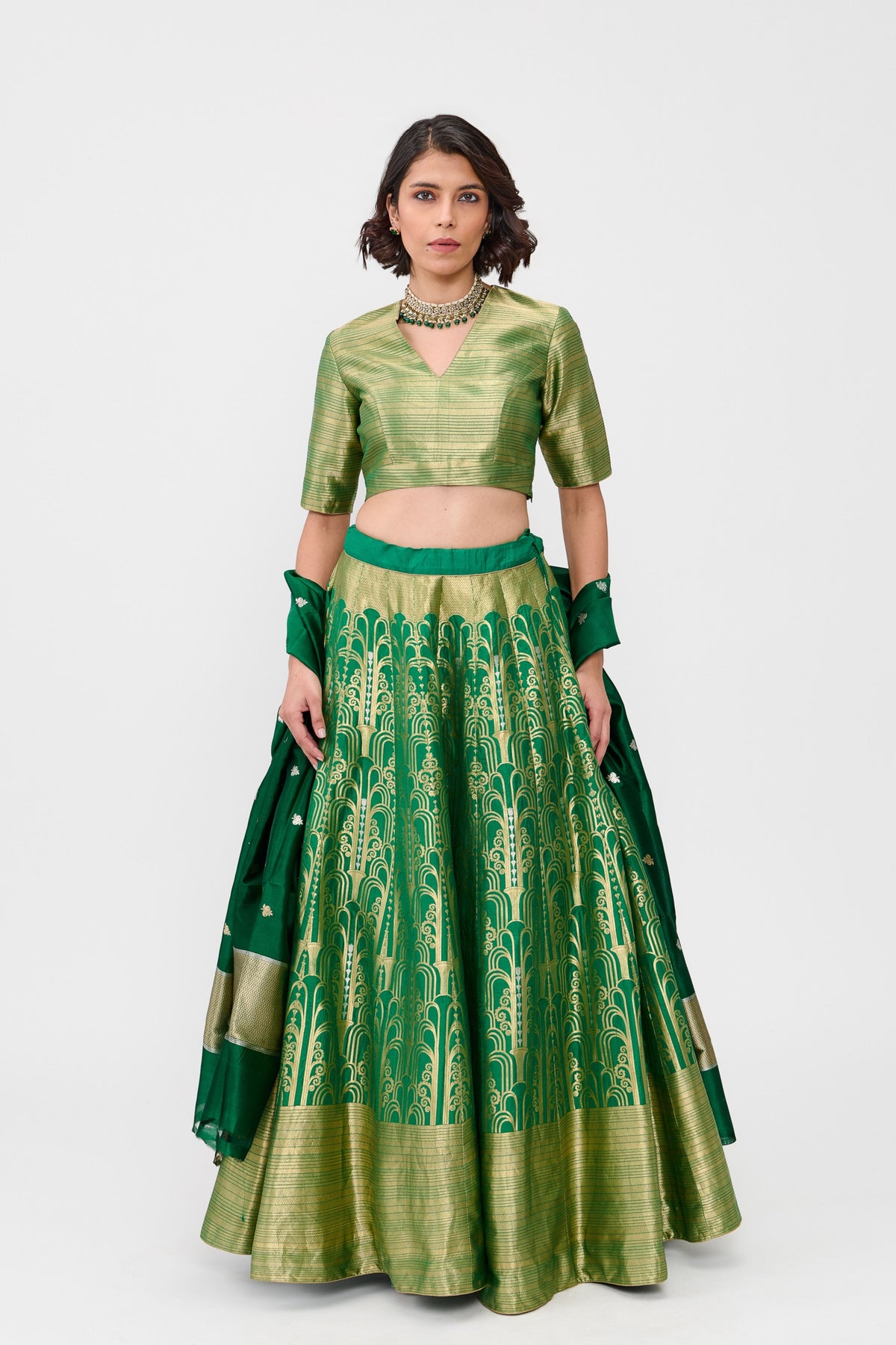 Green Aatishi Lehenga Set