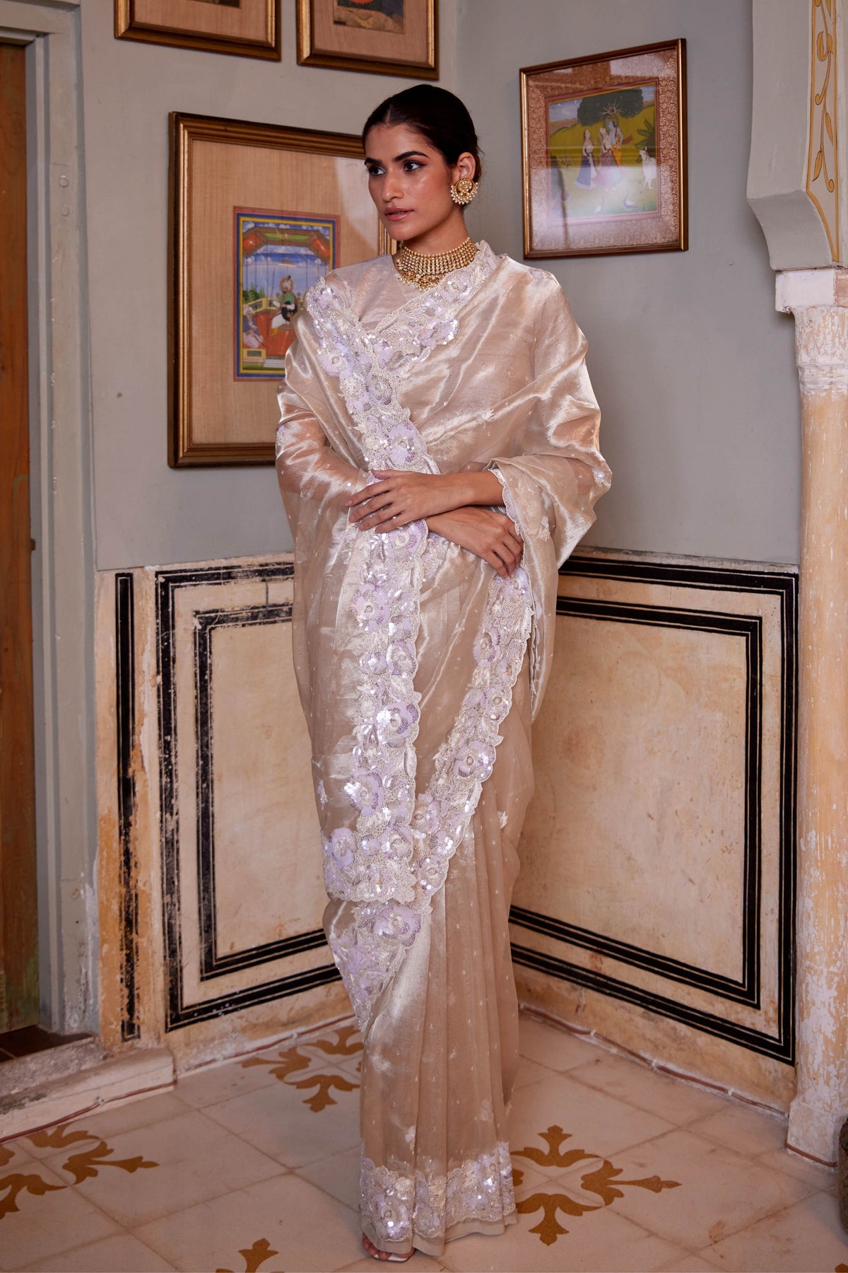 Maya Silver Saree