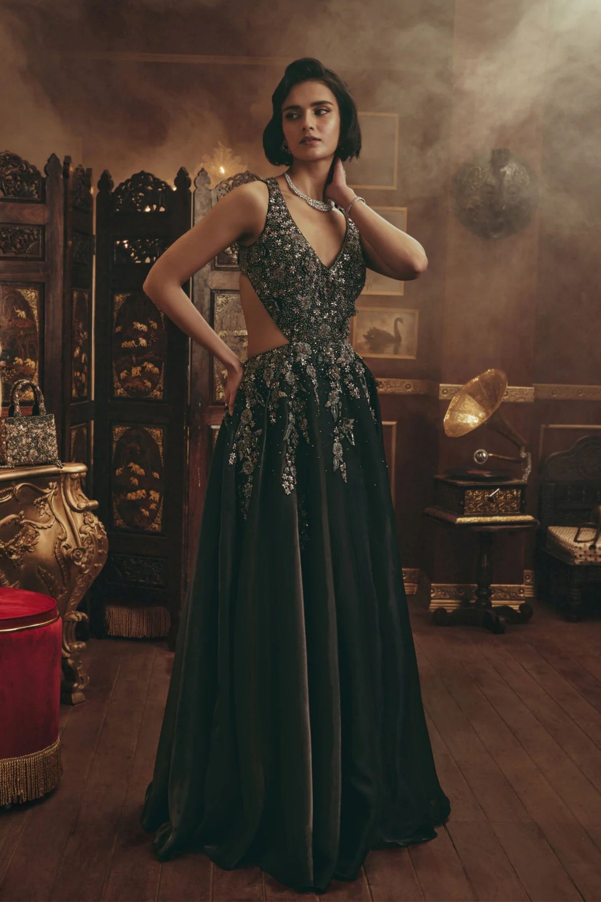 Lara Black Gown