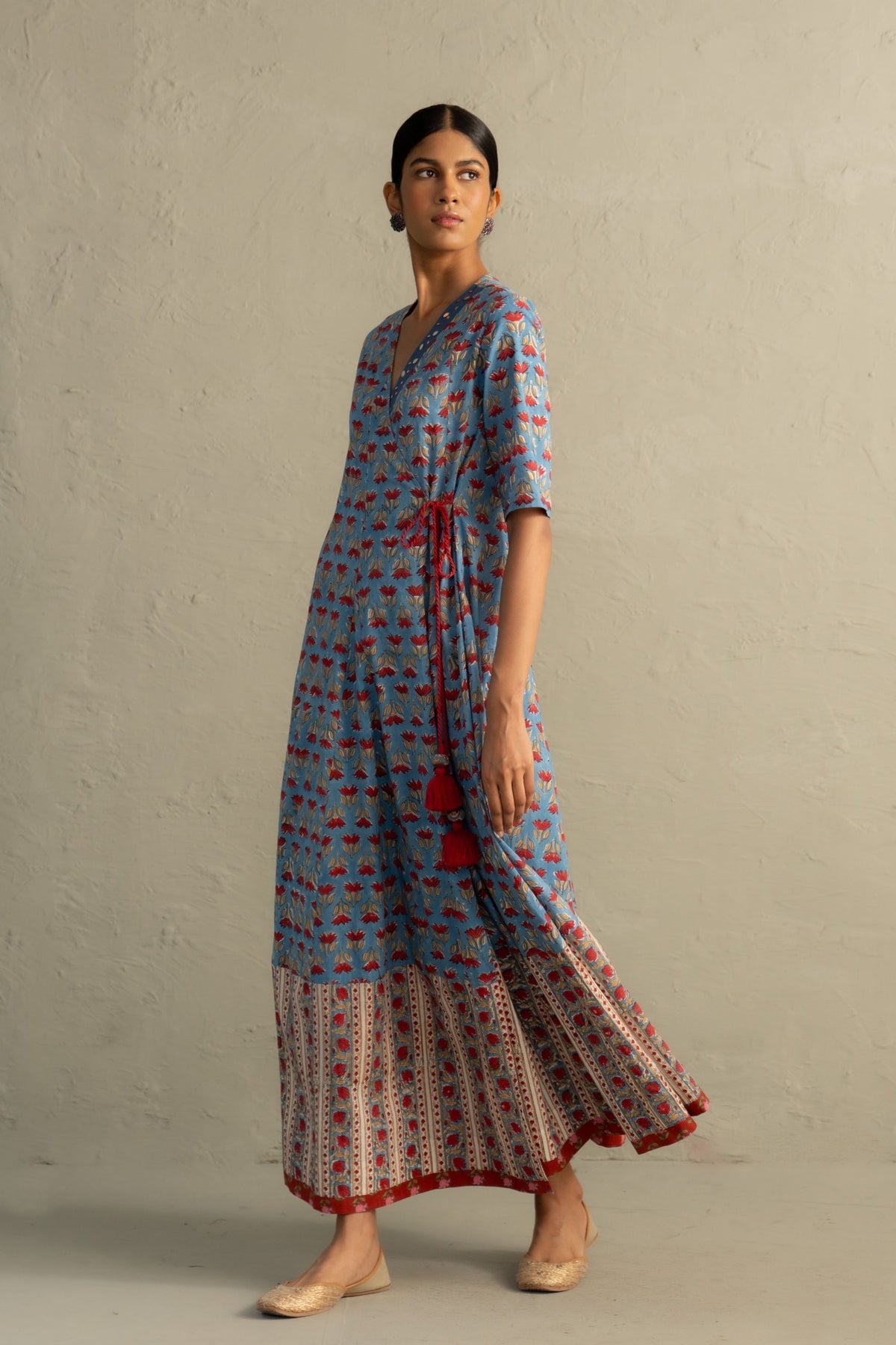 Blue Wrap Around Dress