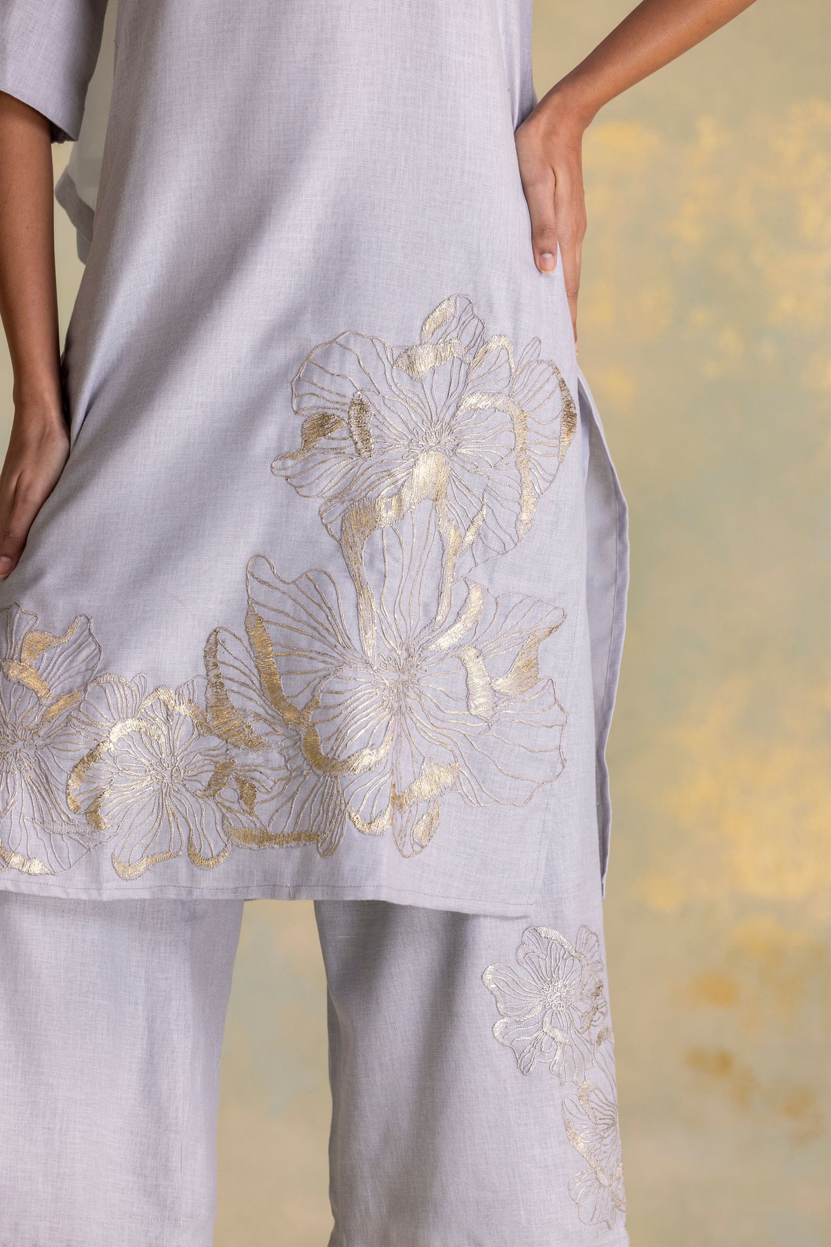 Golden Smoke Kurta Set