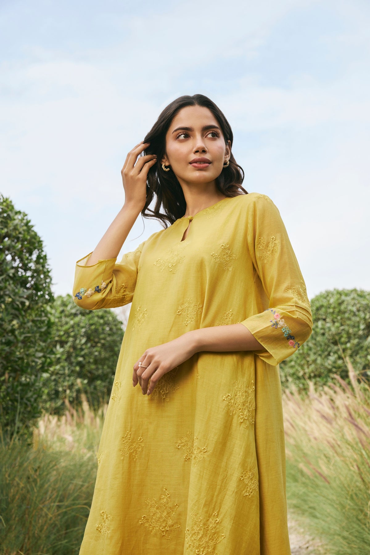 Daffodil Embroidered Kurta and Pants