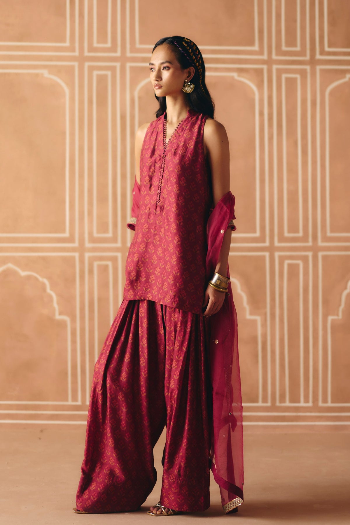 Berry Plum Farshi  Kurta Set