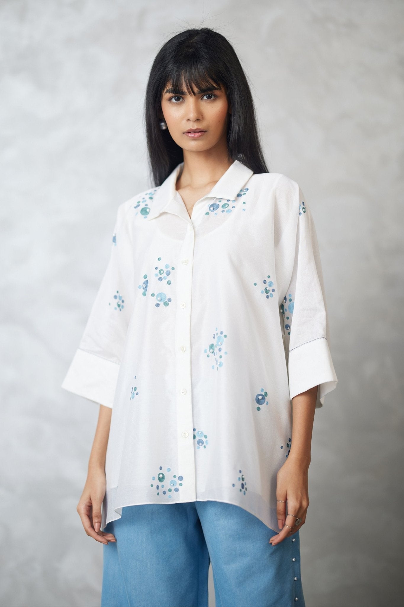 Ivory Shirt With Slip - Nachiket Barve - Elahe