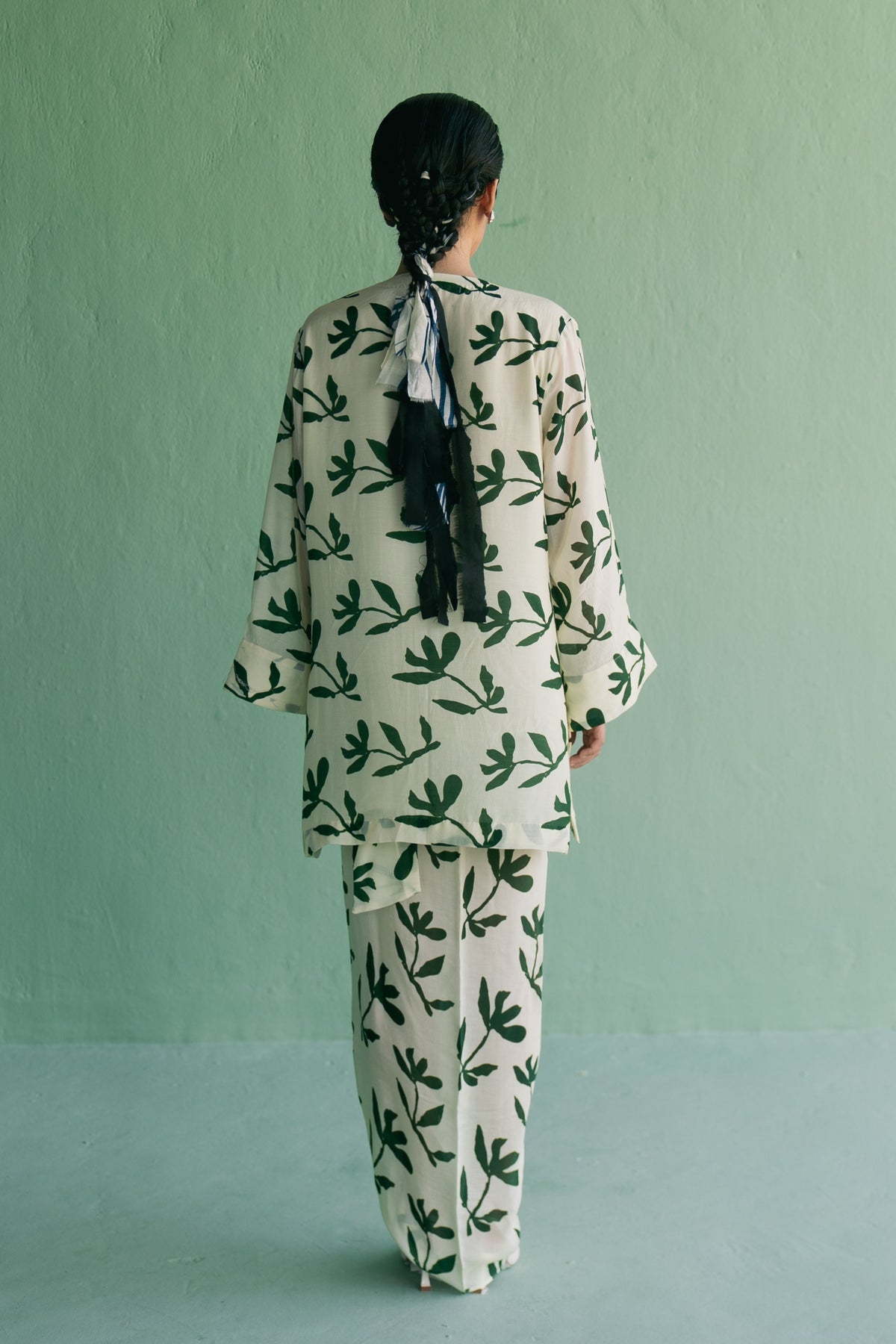 Green Dense Top and Skirt