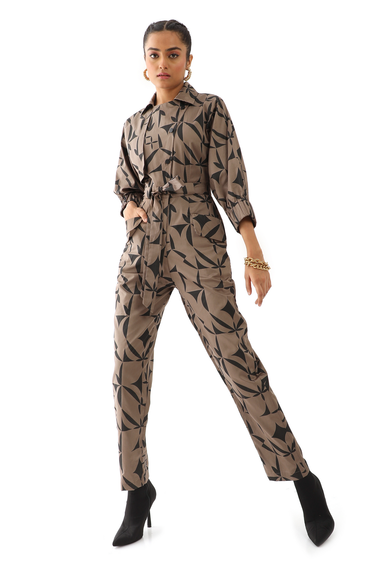 Mura - Taupe Jumpsuit