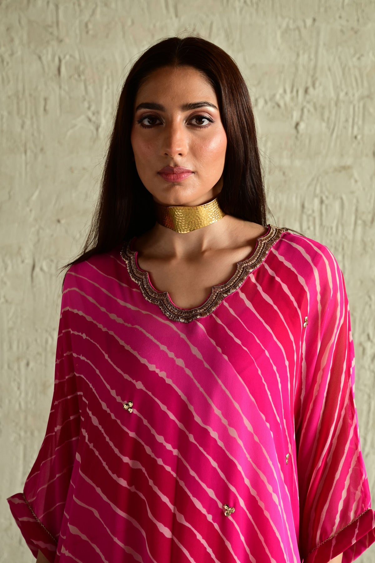 Blush Pink Leheriya Pant Set