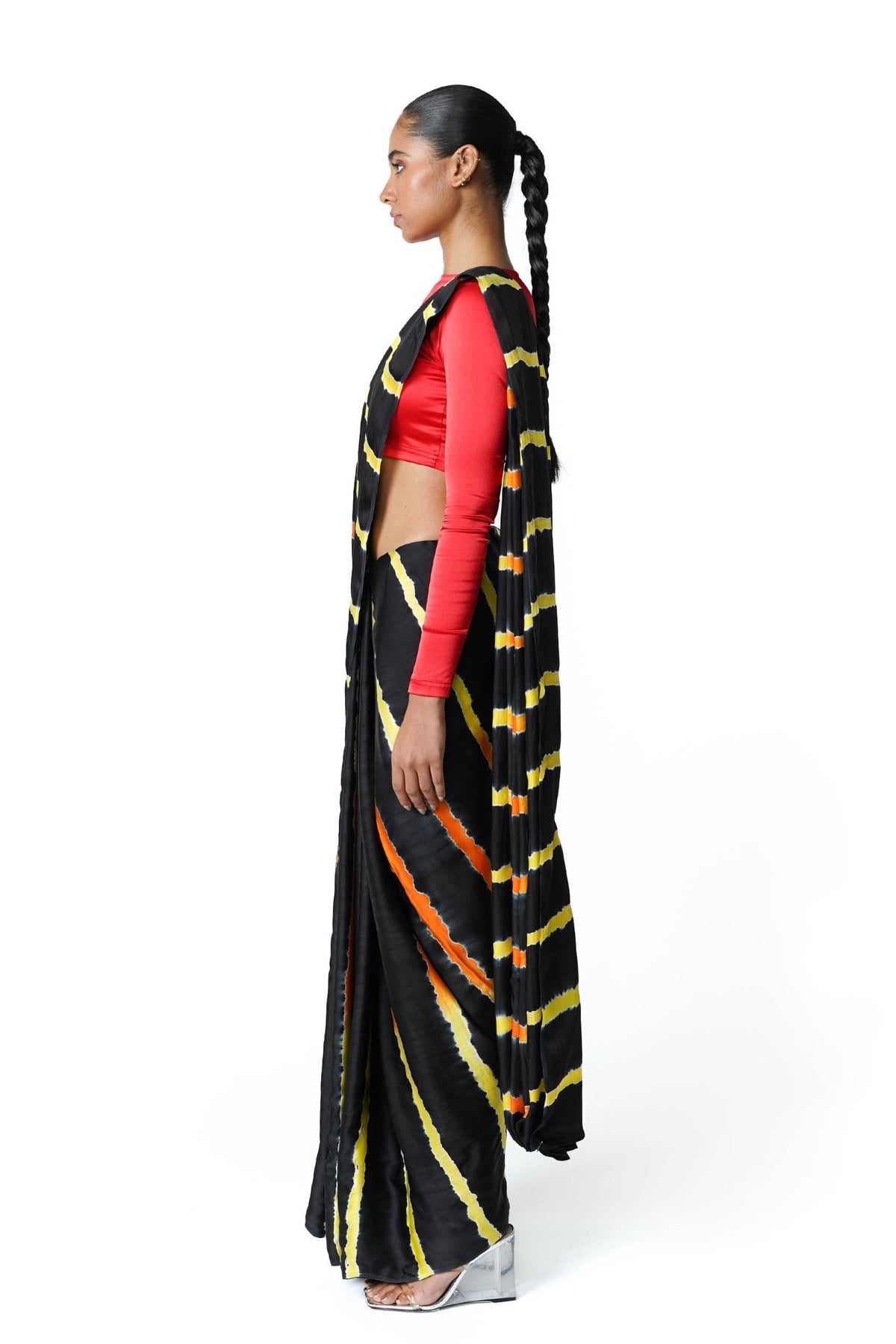 Lava Tie Dye Saree