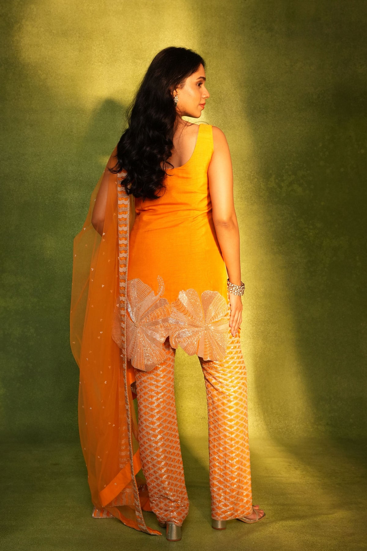 Orange Kurta Set