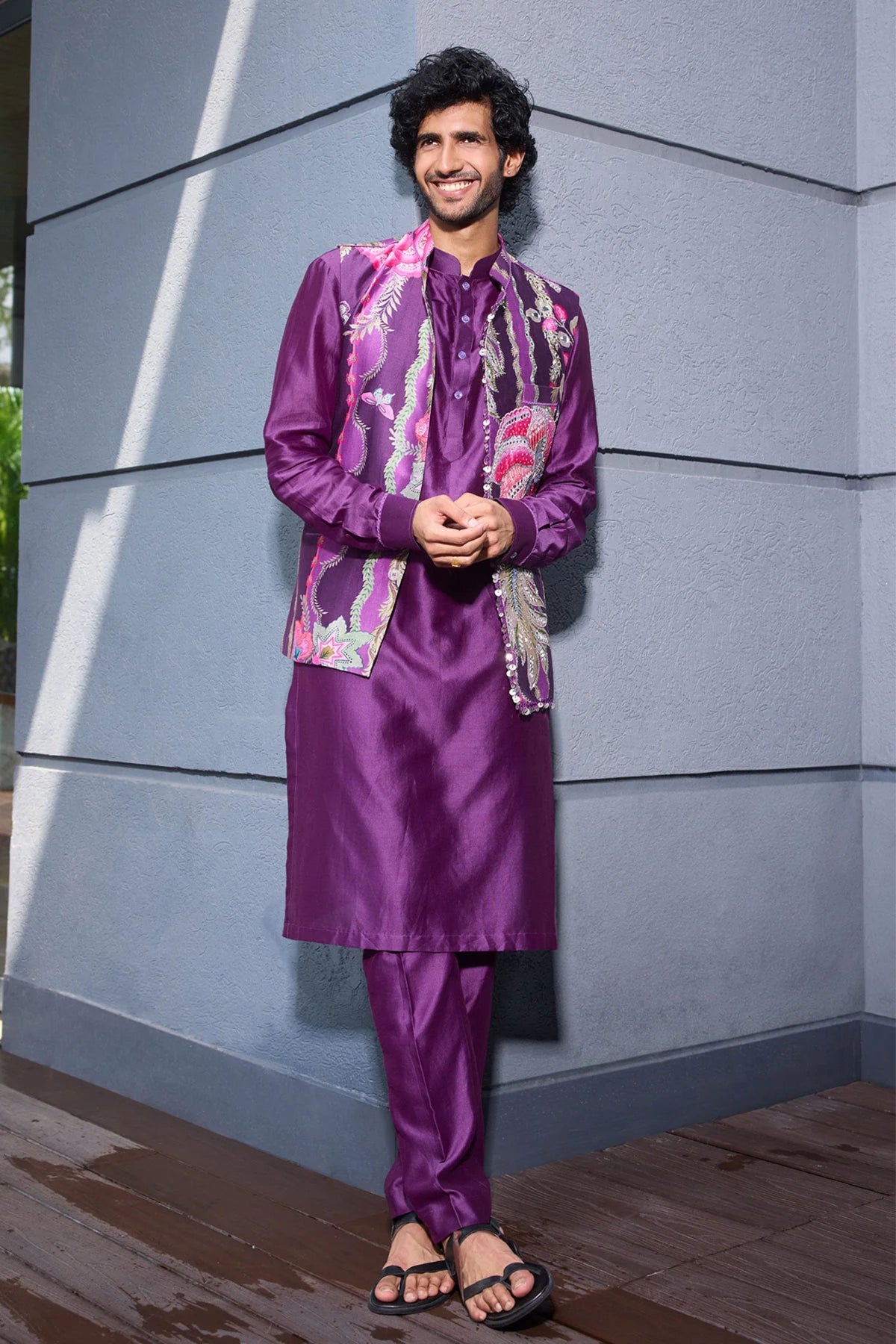 Hamza Embroidered Bandi Set
