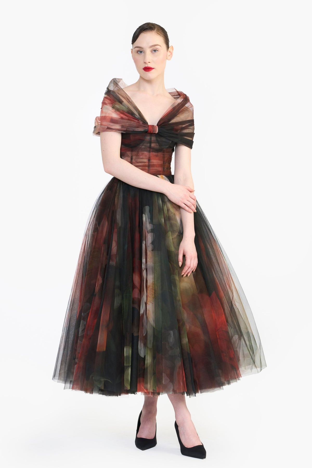 Sculpted Draped Midi
