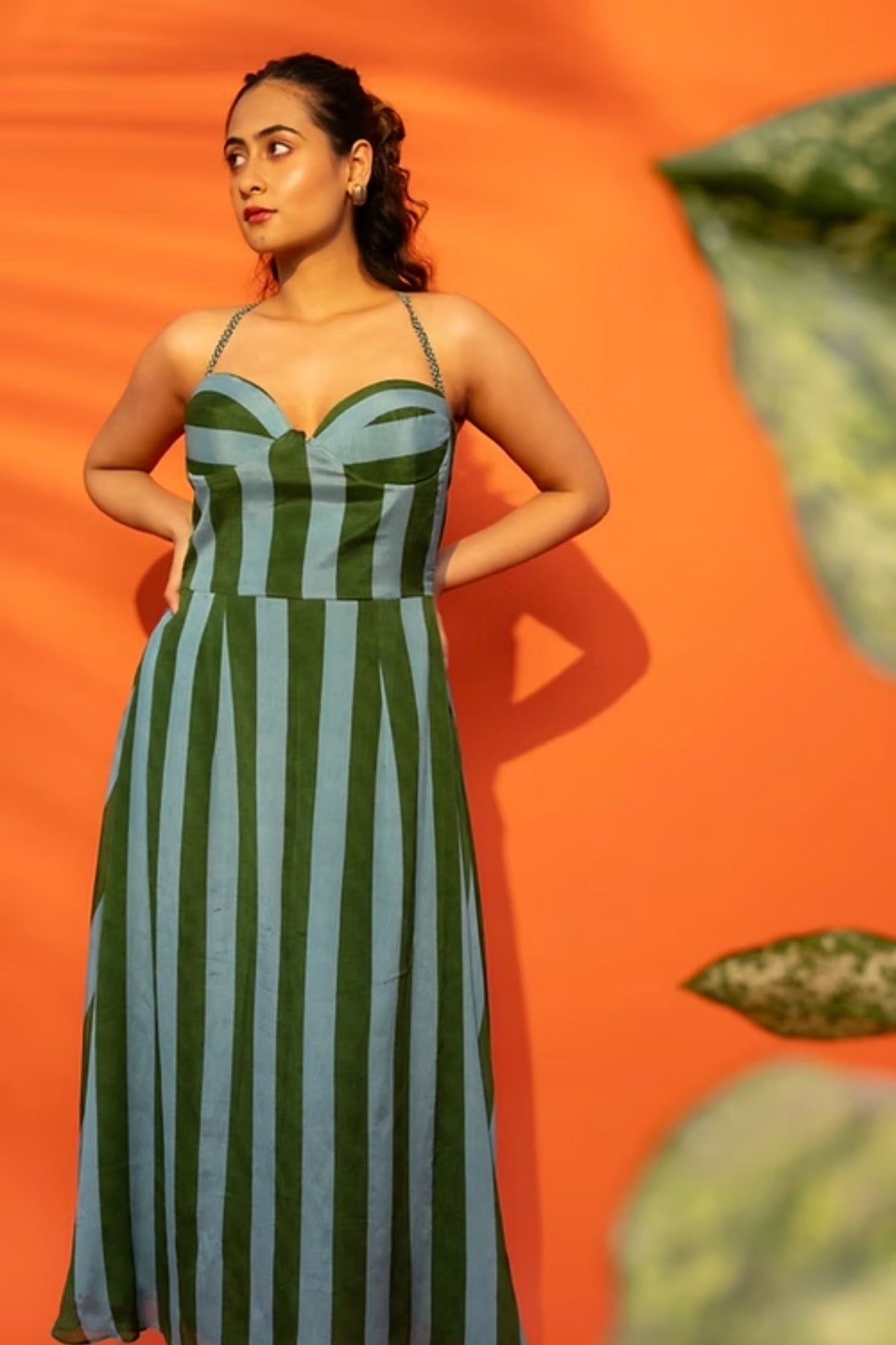 Palm Stripe Dress