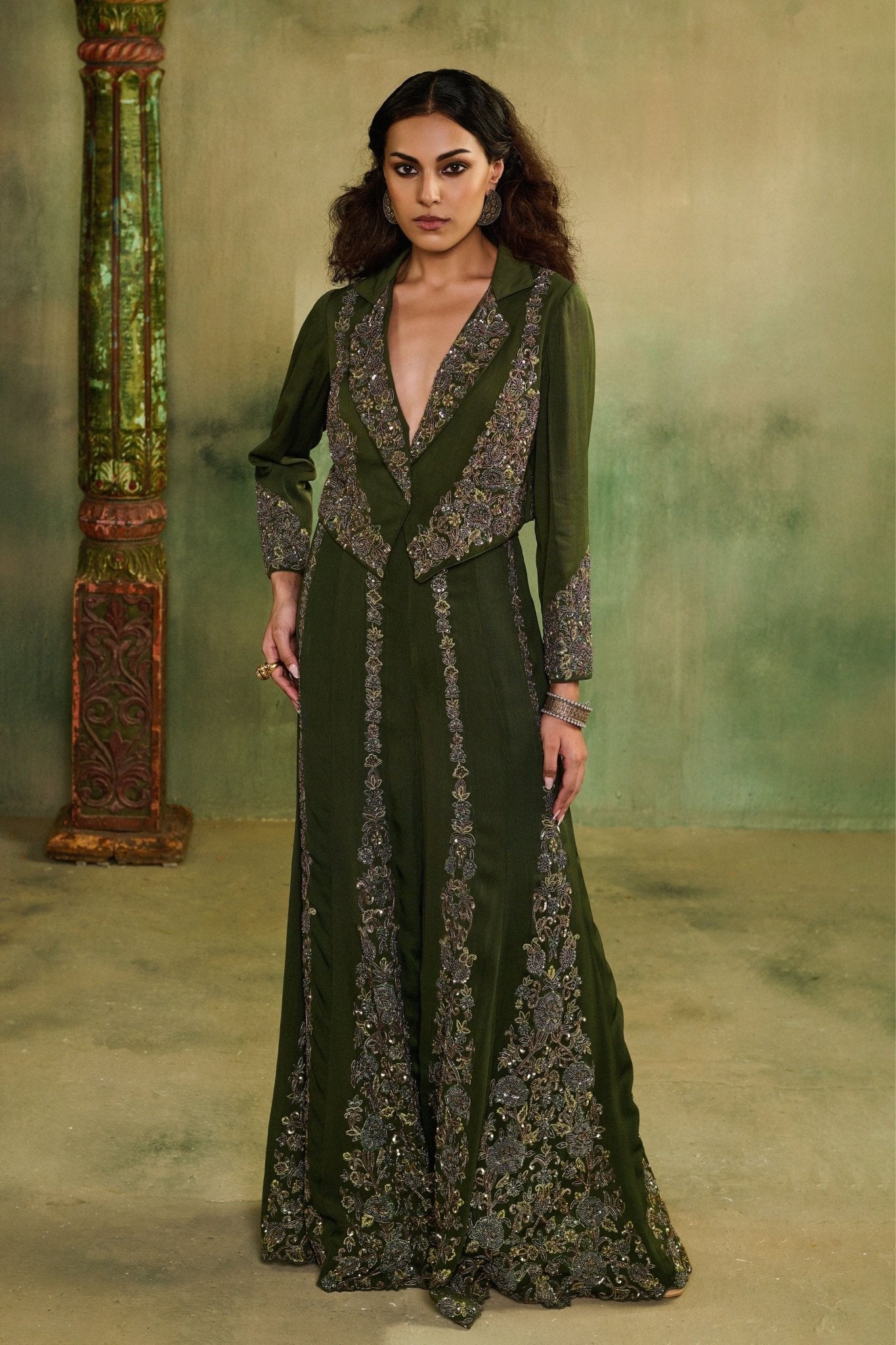 Raabta Mehendi Jacket Set - Reeti Arneja - Elahe