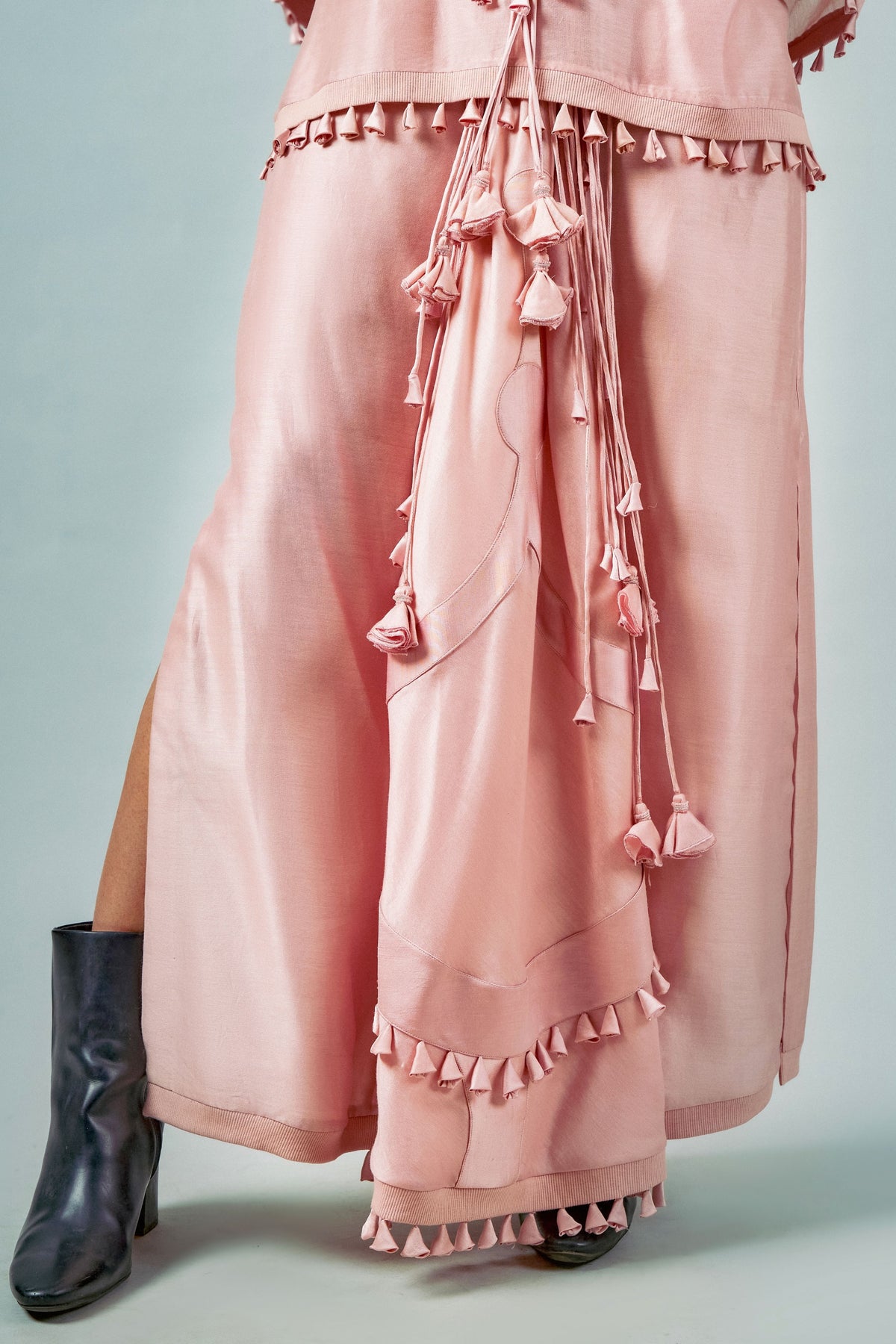 Tasseled Skirt Set