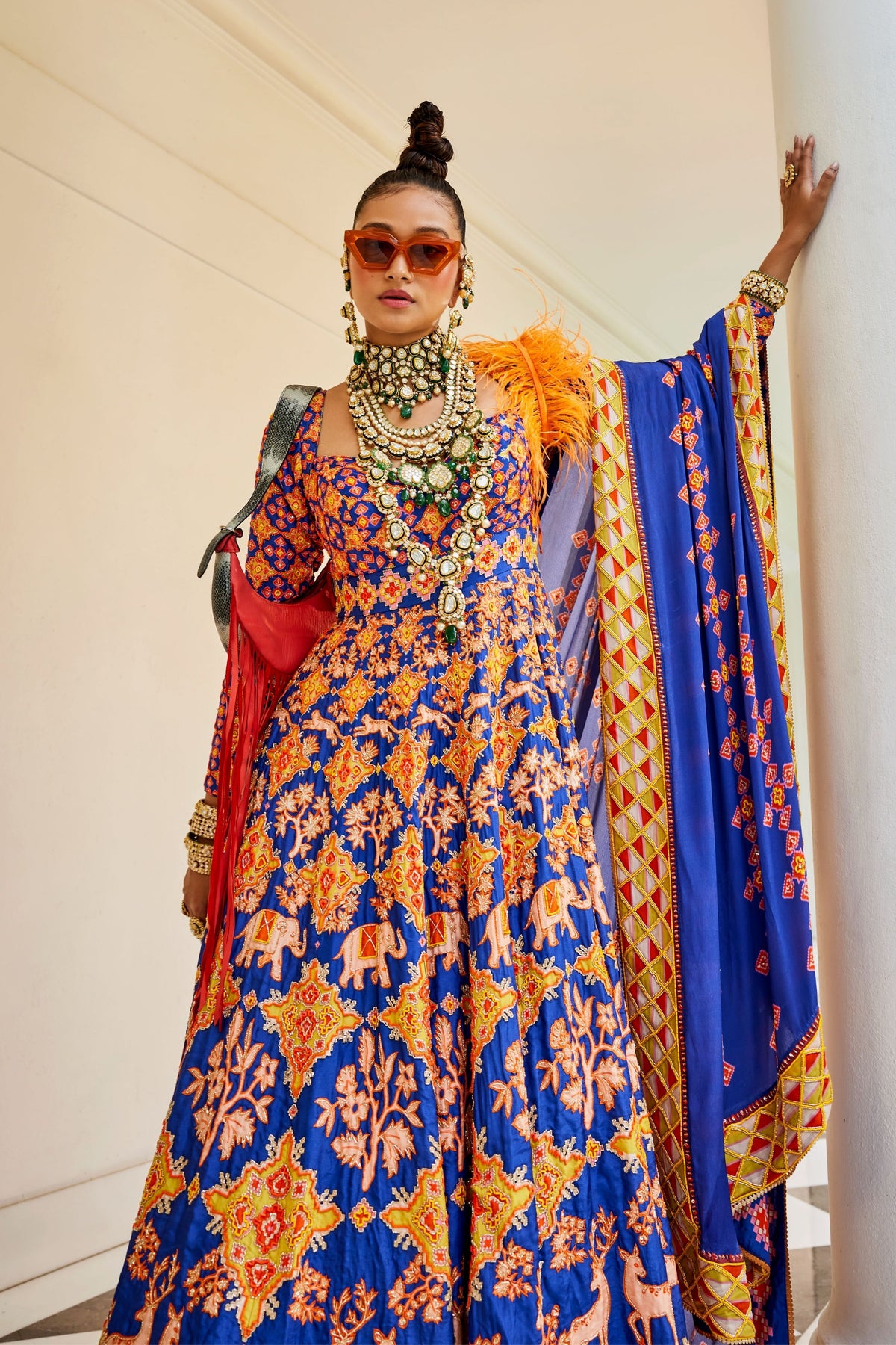 Shikargah and Patola Print Anarkali