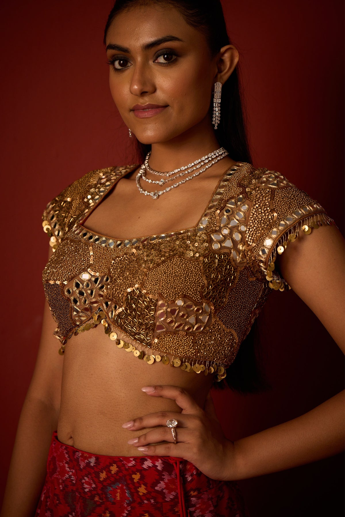 Golden Embellished Blouse