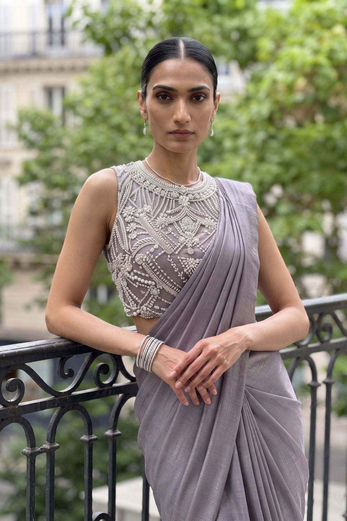 Perle Draped Saree Set