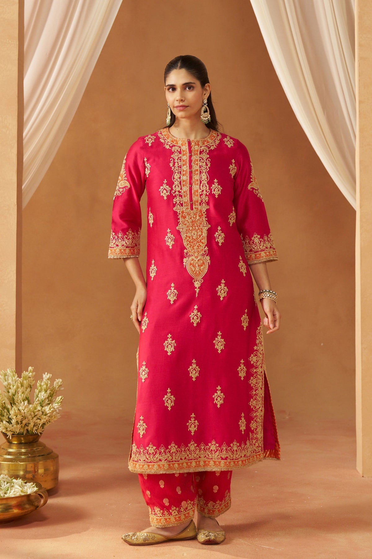 Mubina Hot Pink Kurta Set