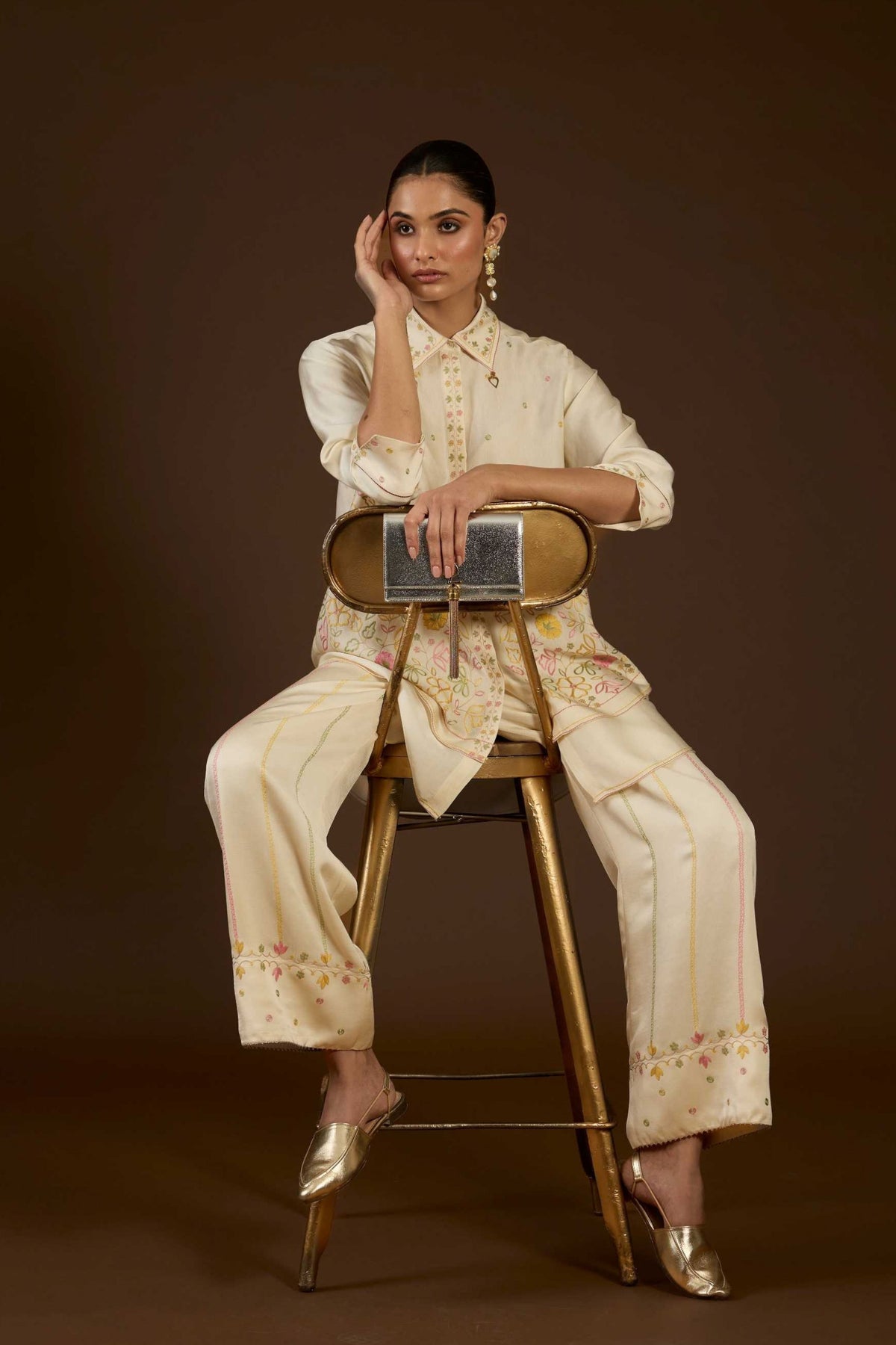Ivory Aari Co-ord Set