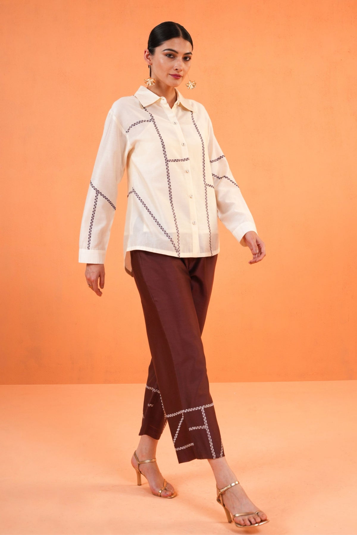 Brown Mosaic Shirt