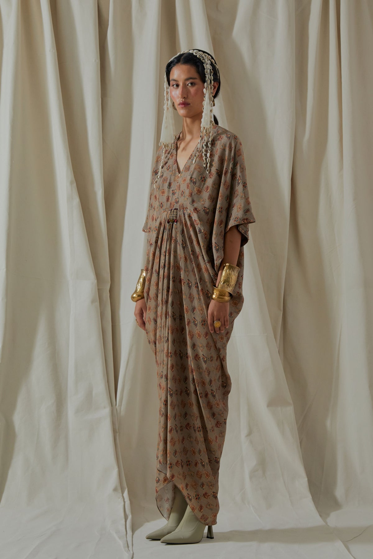 Zia Ecru Trapeze Kaftan