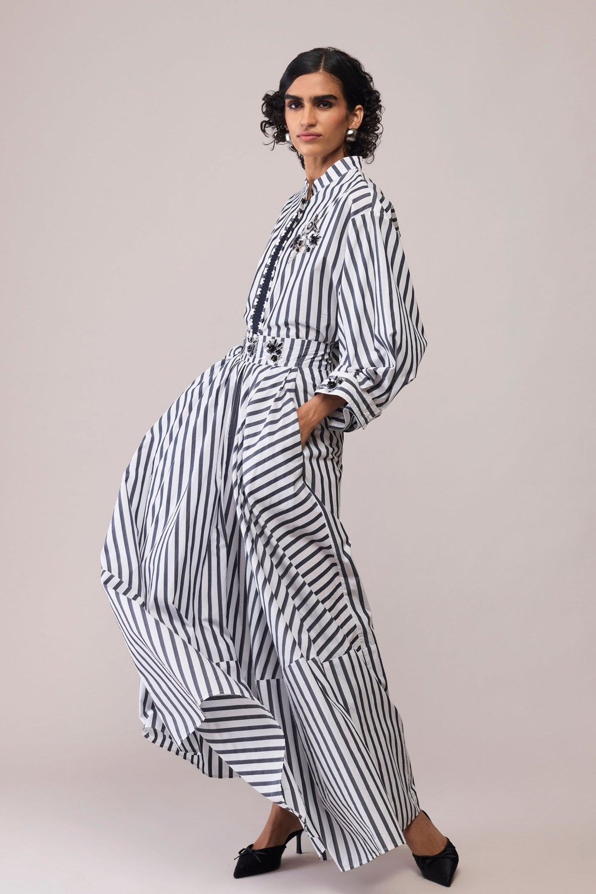 Fleur Black White Skirt - Bunka - Elahe