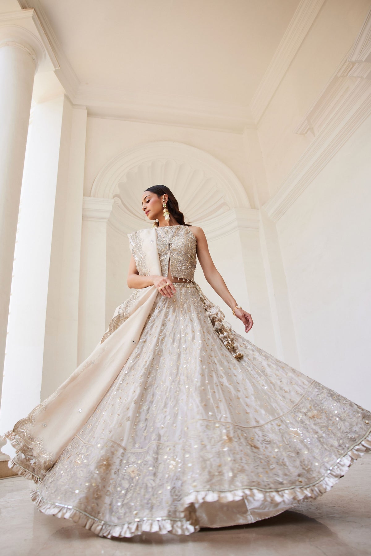 Tissue Lehenga Set