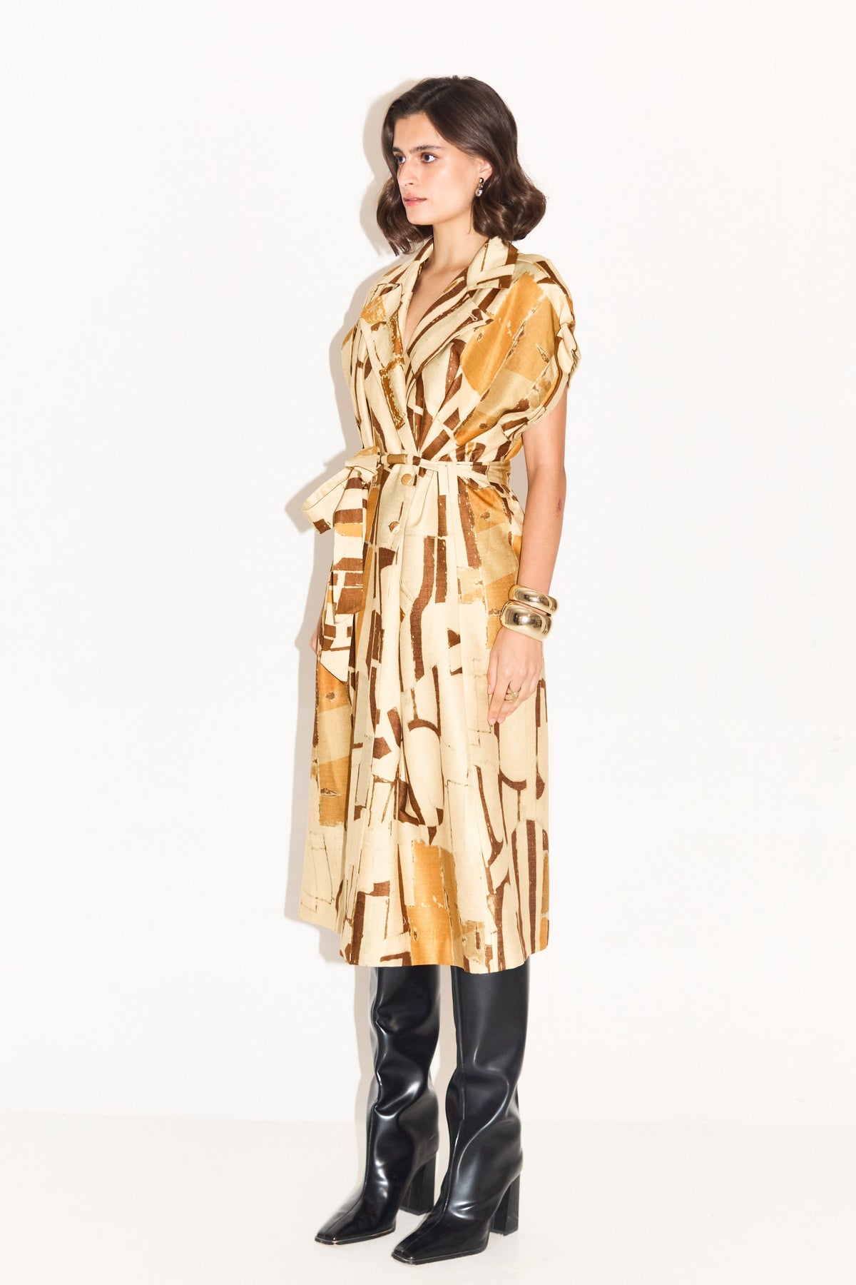 Cruz Printed Trench Dress