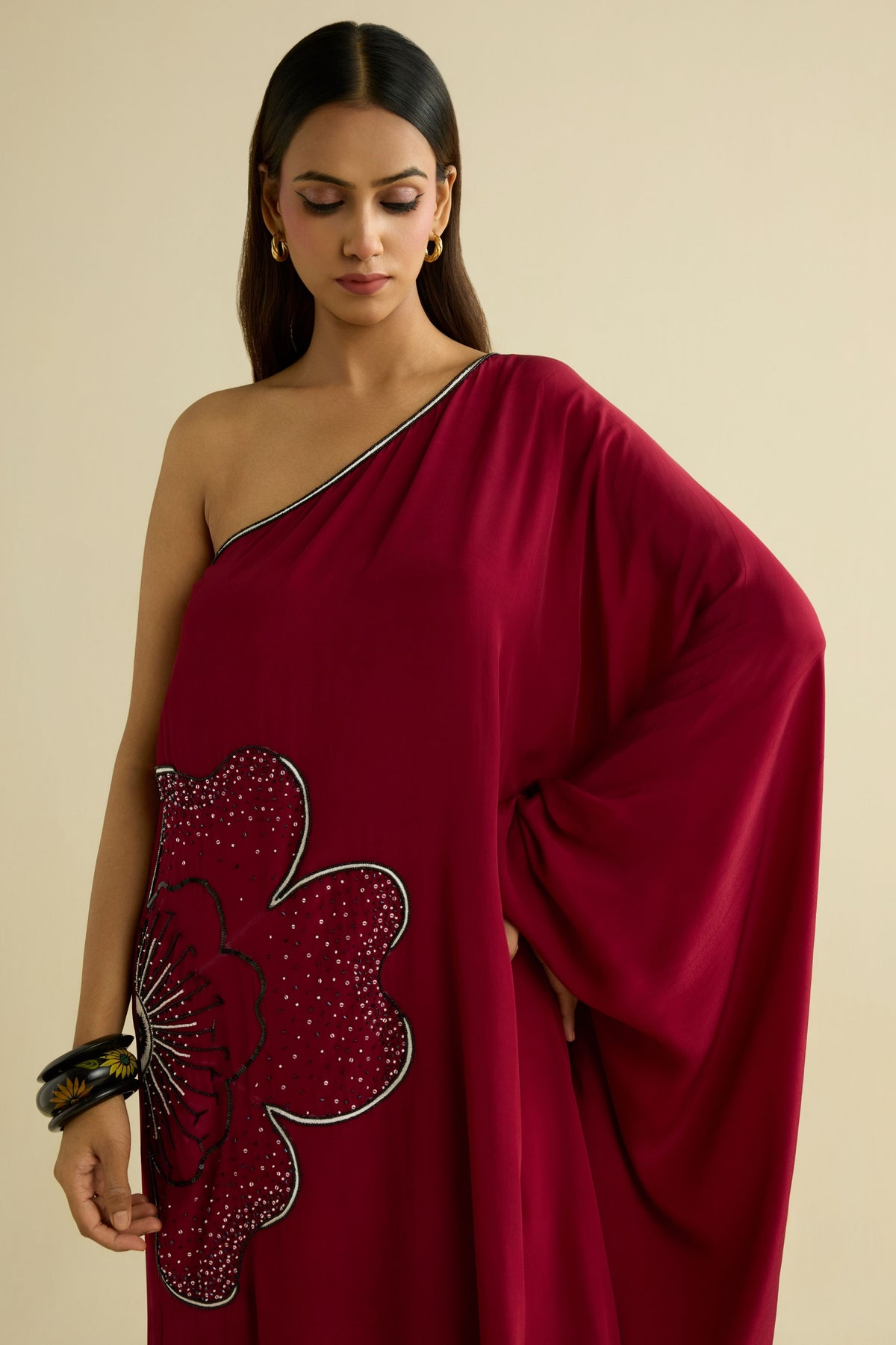 Off sholder Embroidered Dress