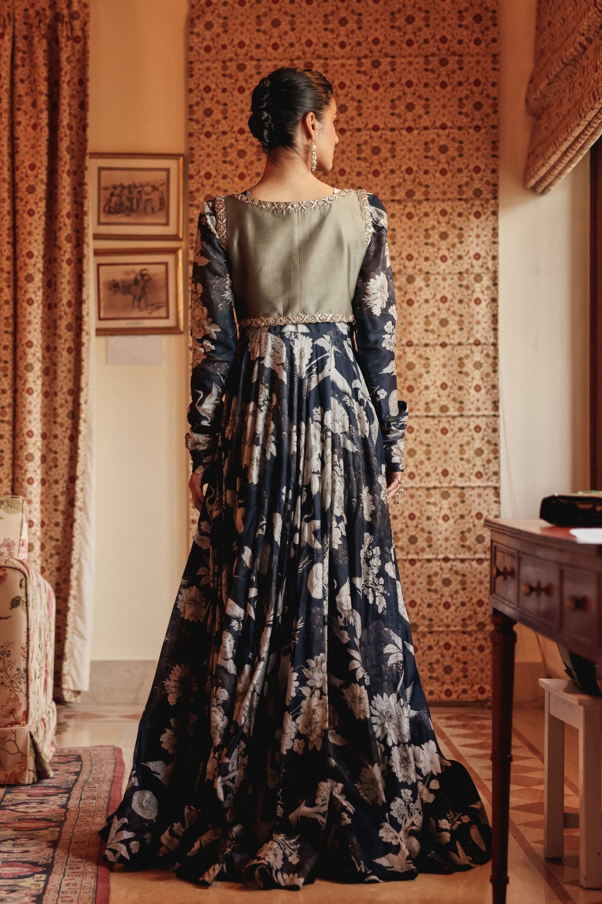 Birdsong Blue Anarkali Set