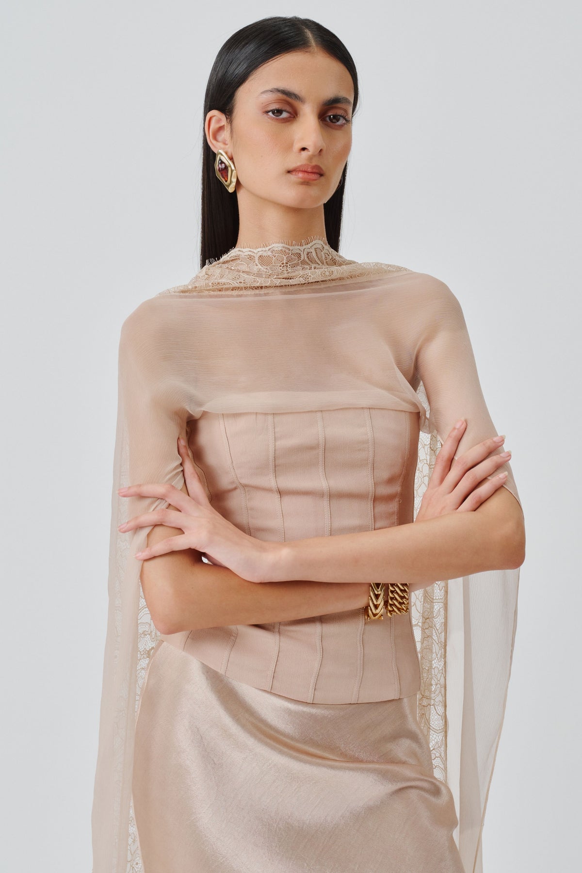 Soft Veil Corset Top