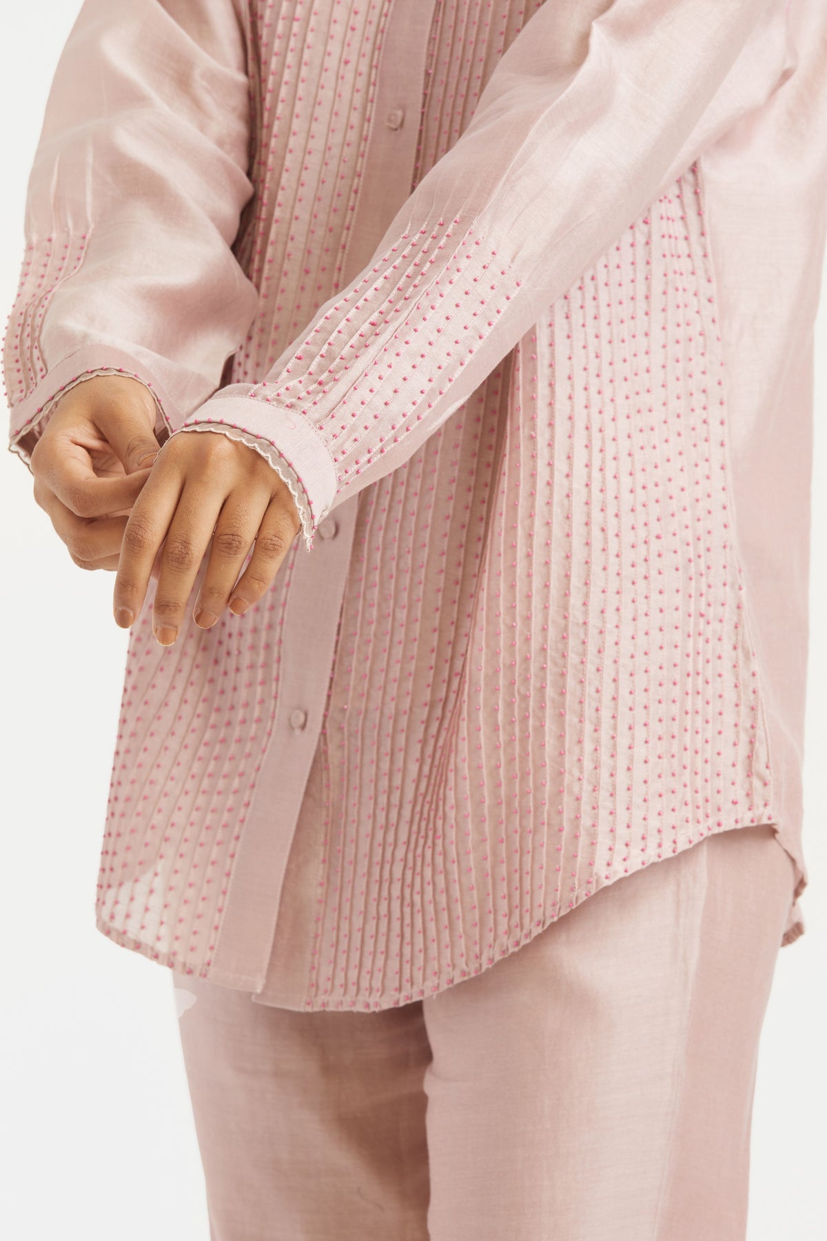 Lilac Silk Chanderi Co-ord Set