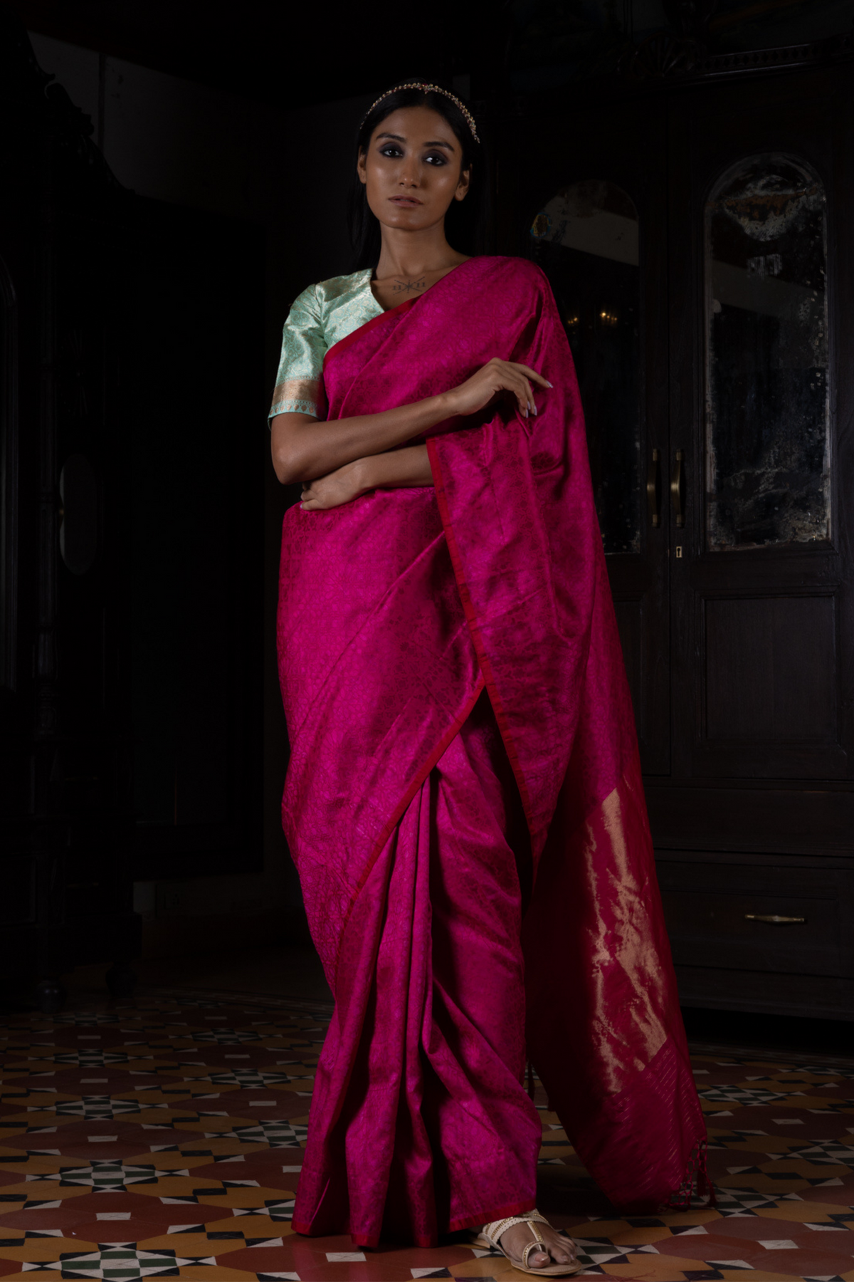 Akriti Rani Tanchoi Benarasi Handloom Sari