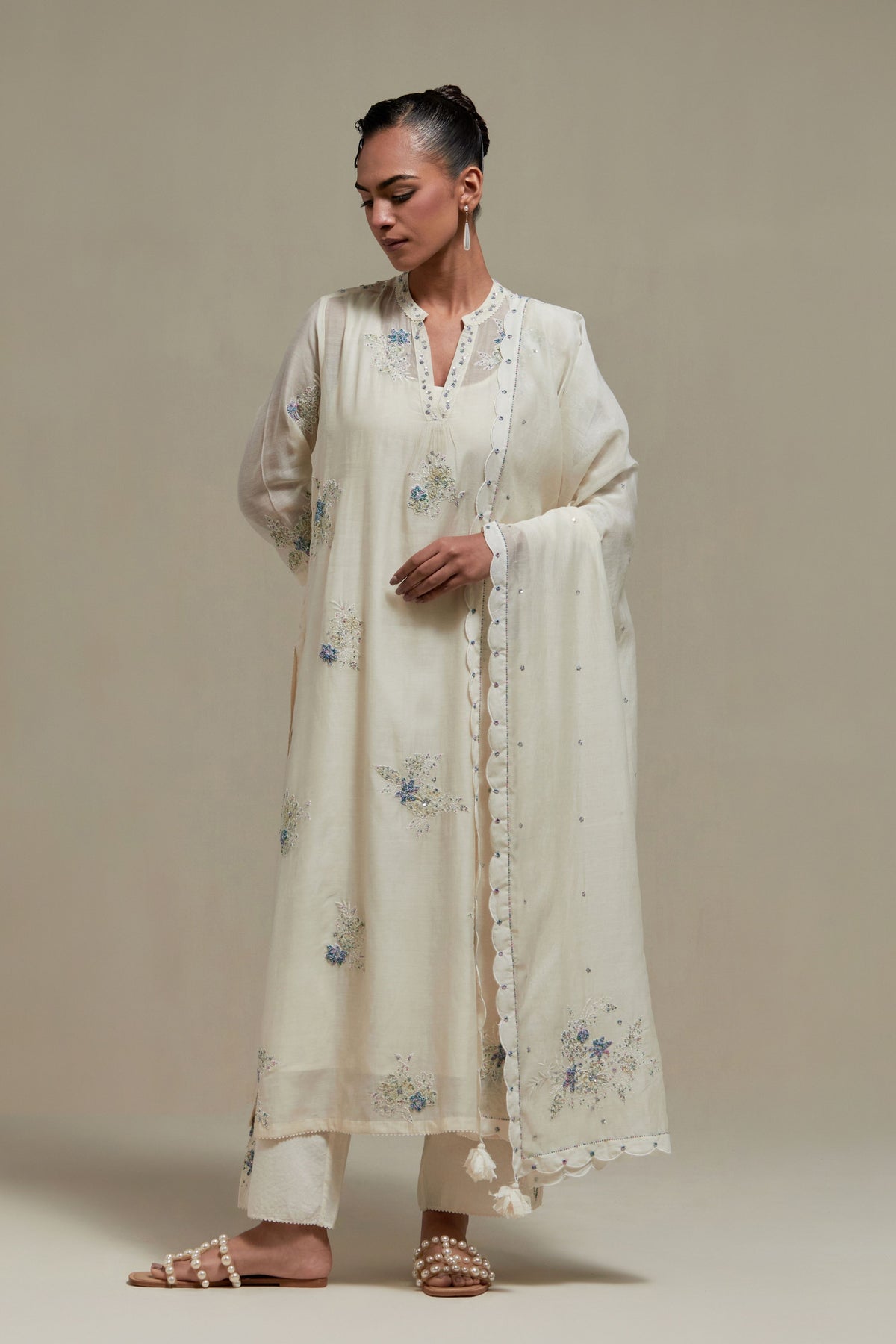 Blue Cotton Dupatta