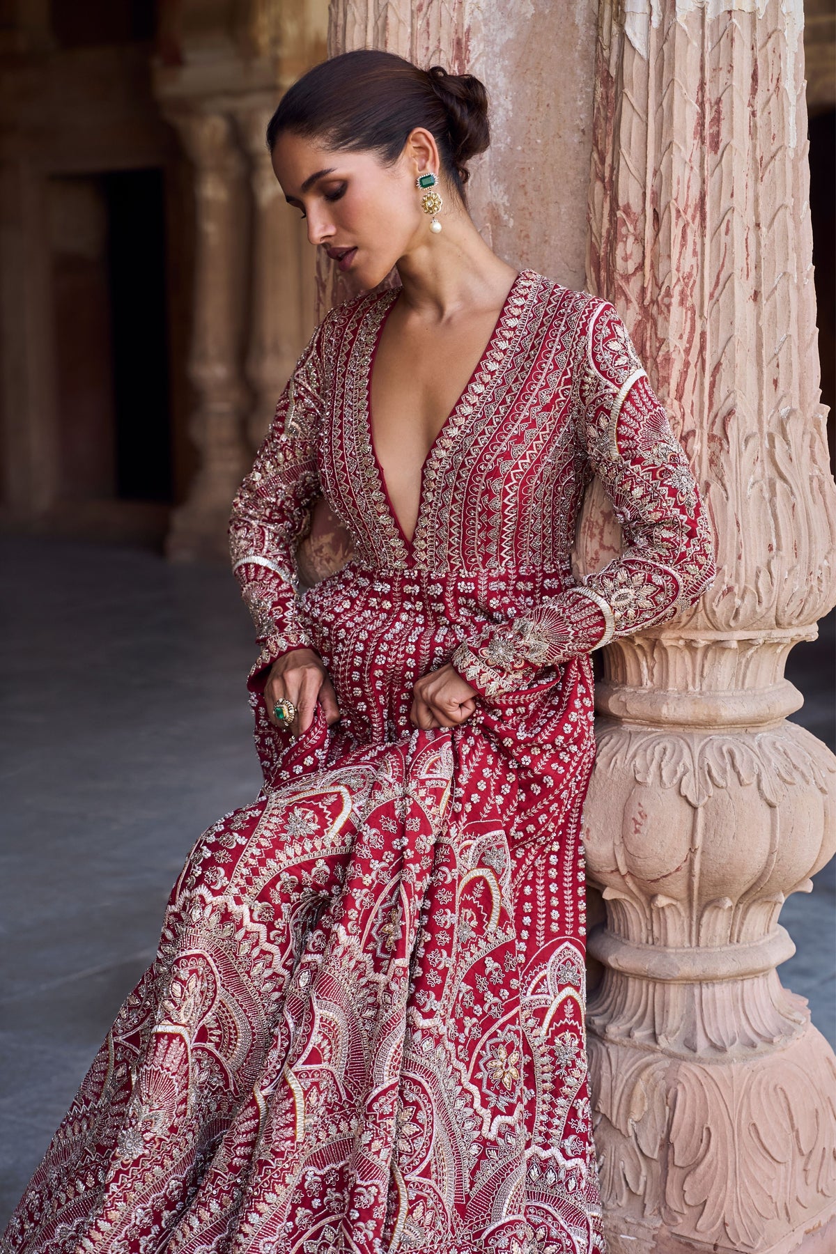 Red Anarkali