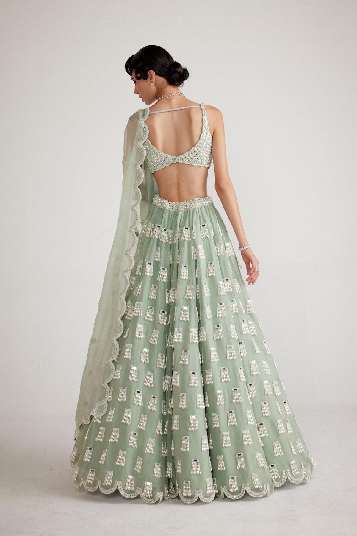 Powder Mint Green Lehenga Set