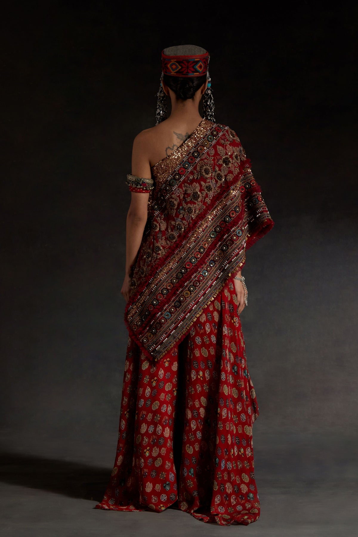 Sindoor Rasa Top With Skirt
