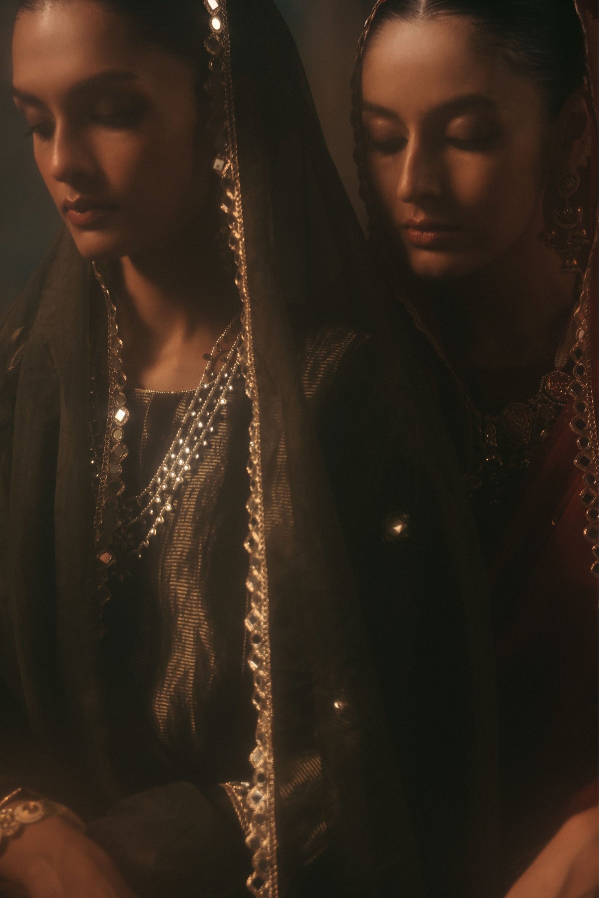Olive Green Afsana Kalidar